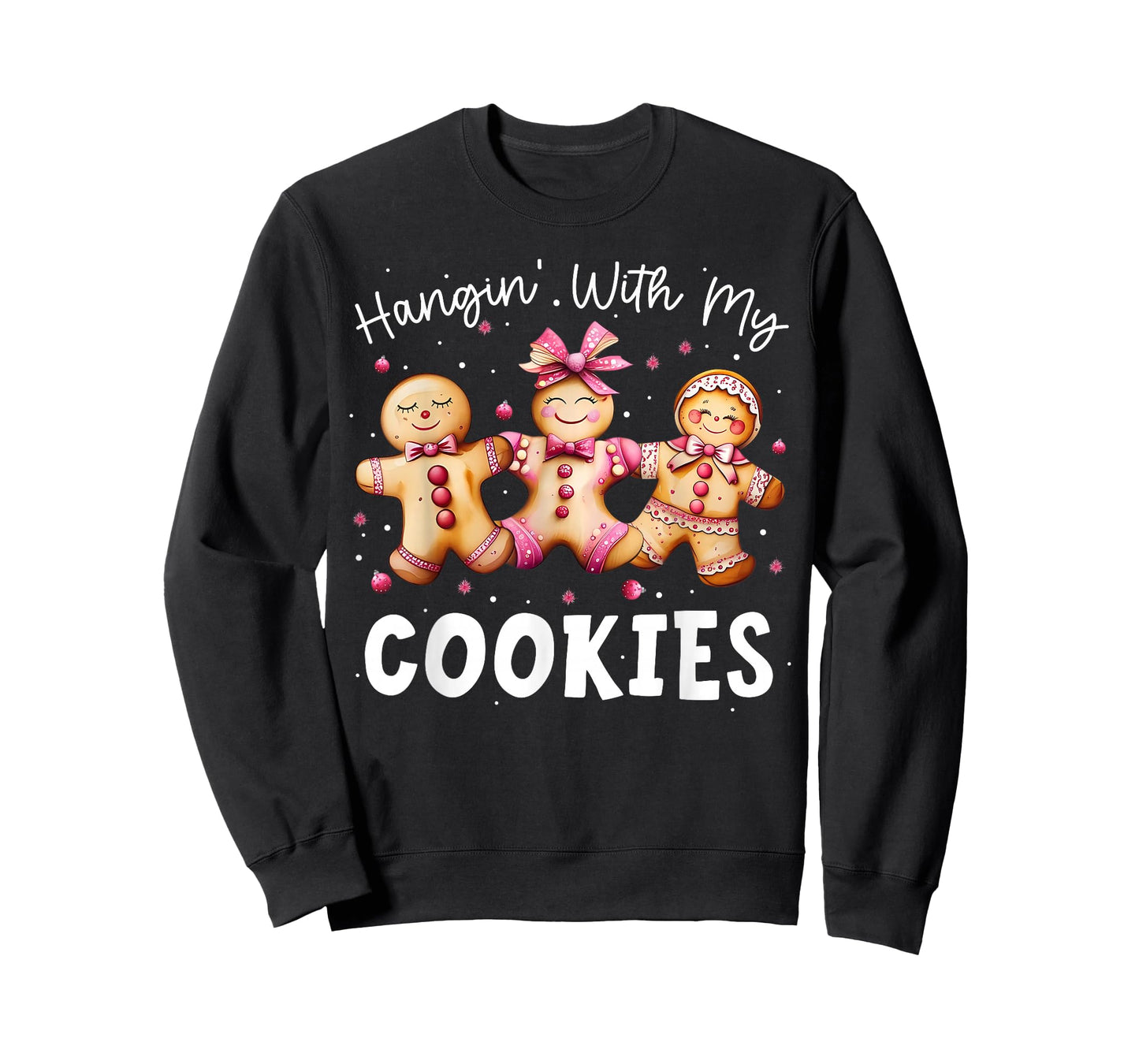 Hangin with My Cookies Gingerbread Women Christmas Teacher T-Shirt