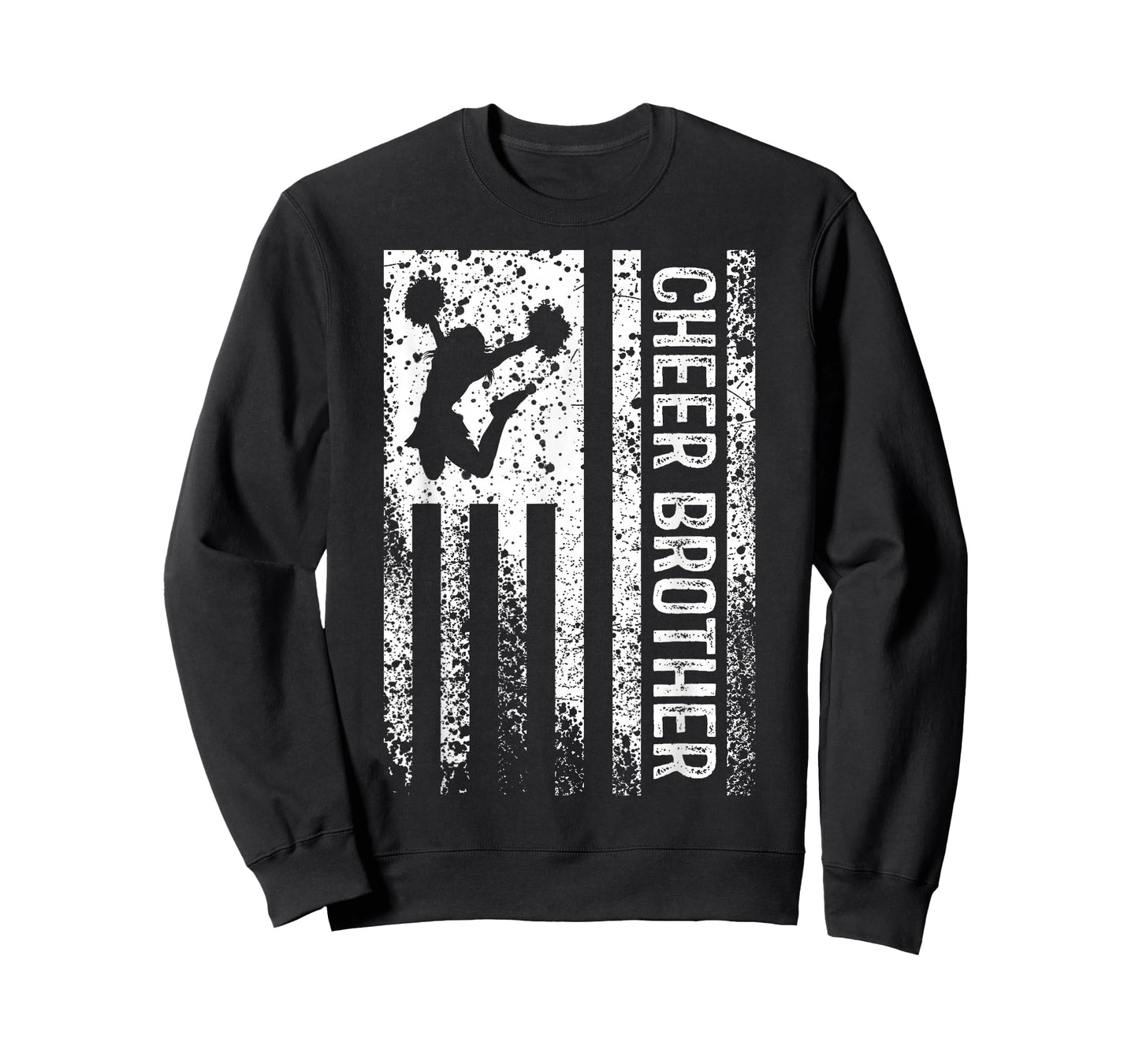 Cheer Brother Vintage American Flag Bro Cheerleader Squad T-Shirt