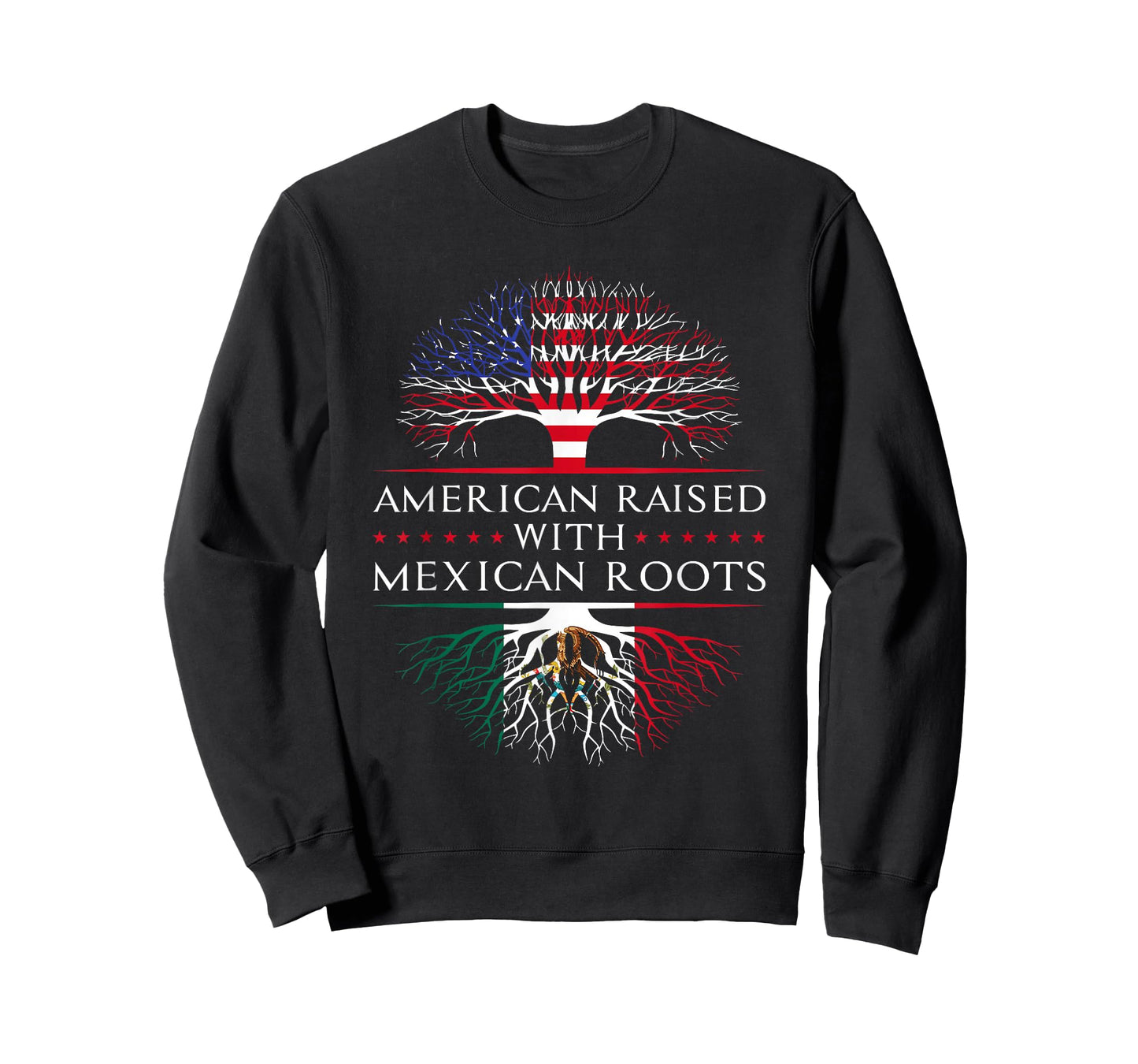 American Raised With Mexican Roots Mexico Tree T-Shirt