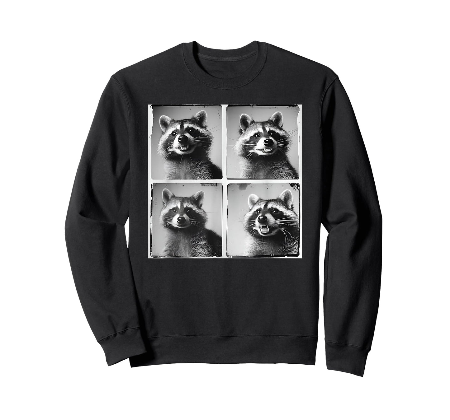 Funny Raccoon Face Portrait Retro Raccoons Weird Animal T-Shirt
