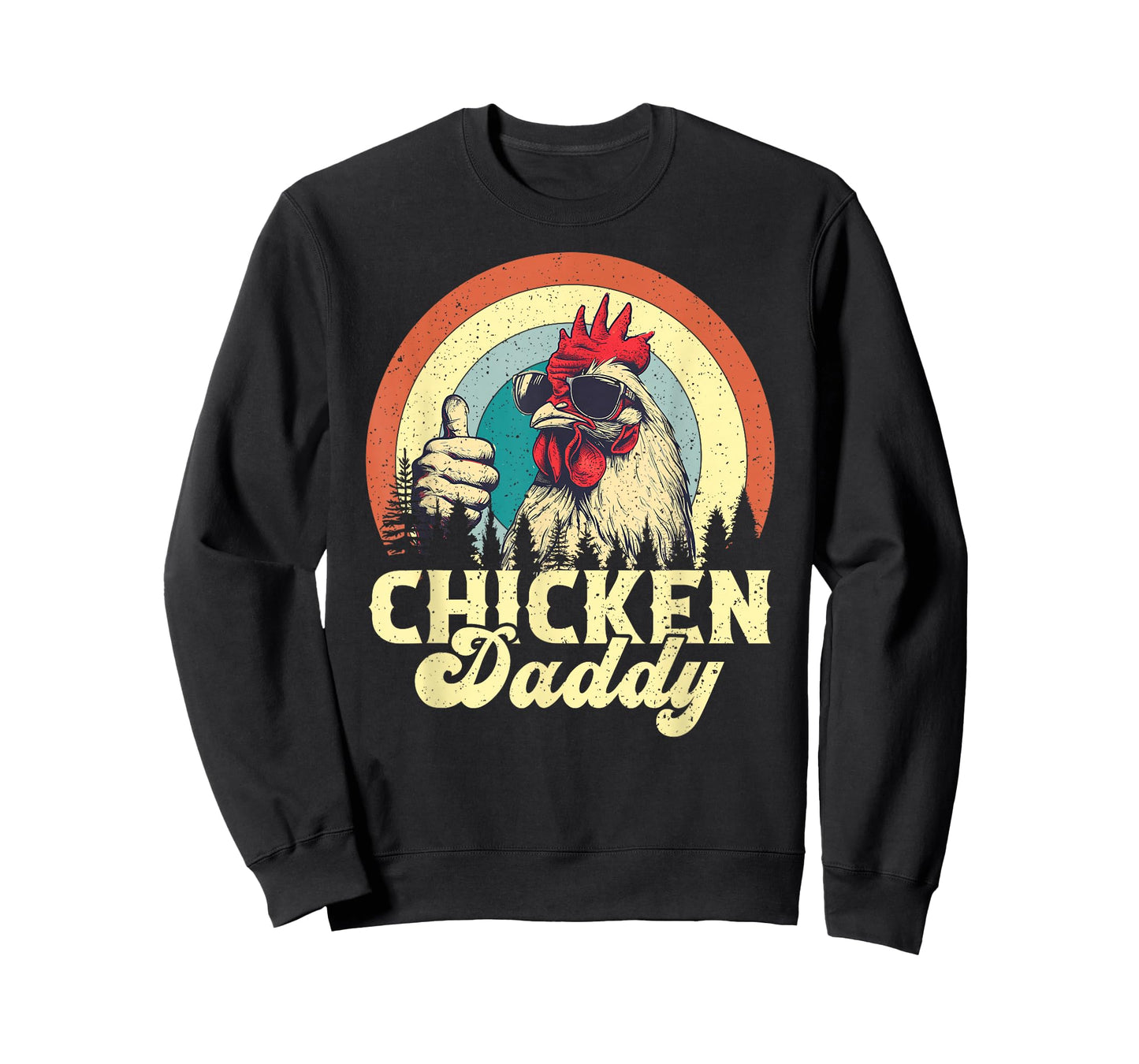 Chicken Daddy Vintage Poultry Farmer Funny Fathers Day T-Shirt