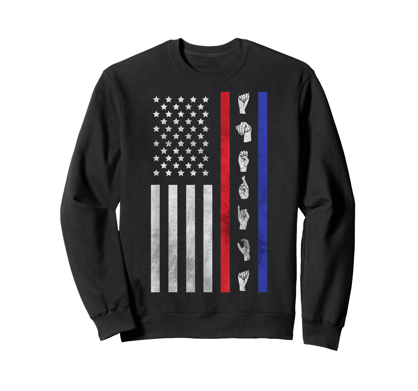 American Flag ASL Shirt American Sign Language America USA T-Shirt