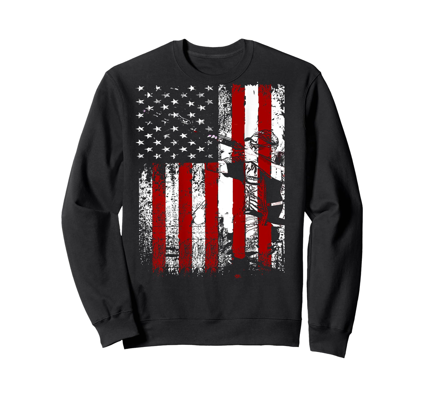 Patriotic American Flag Mens Women Sporting Clays Trap Skeet T-Shirt