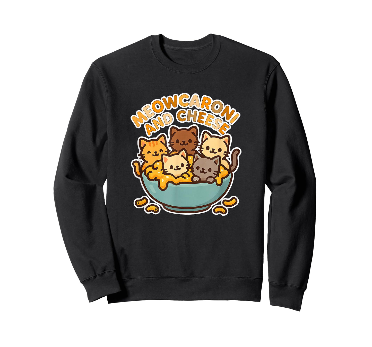 Kitty Kitten Meow-caroni Mac and Cheese Cat Pun Funny T-Shirt