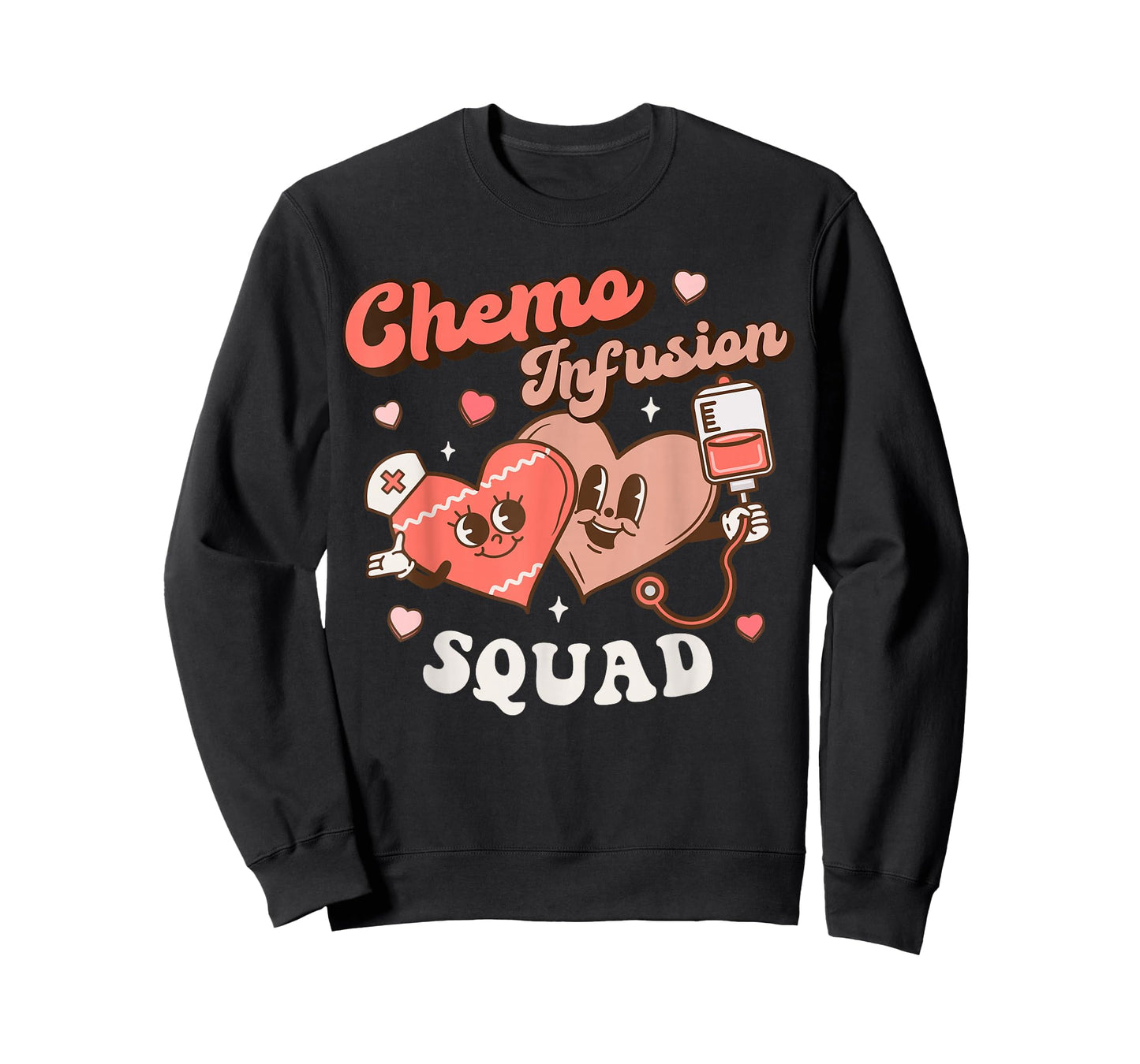 Chemo Infusion Nurse Groovy Valentine's Day Oncology Squad T-Shirt