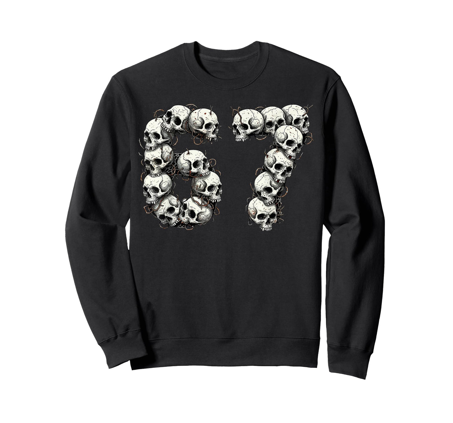 Funny Skulls 6 7 Meme Six Seven Love Halloween T-Shirt