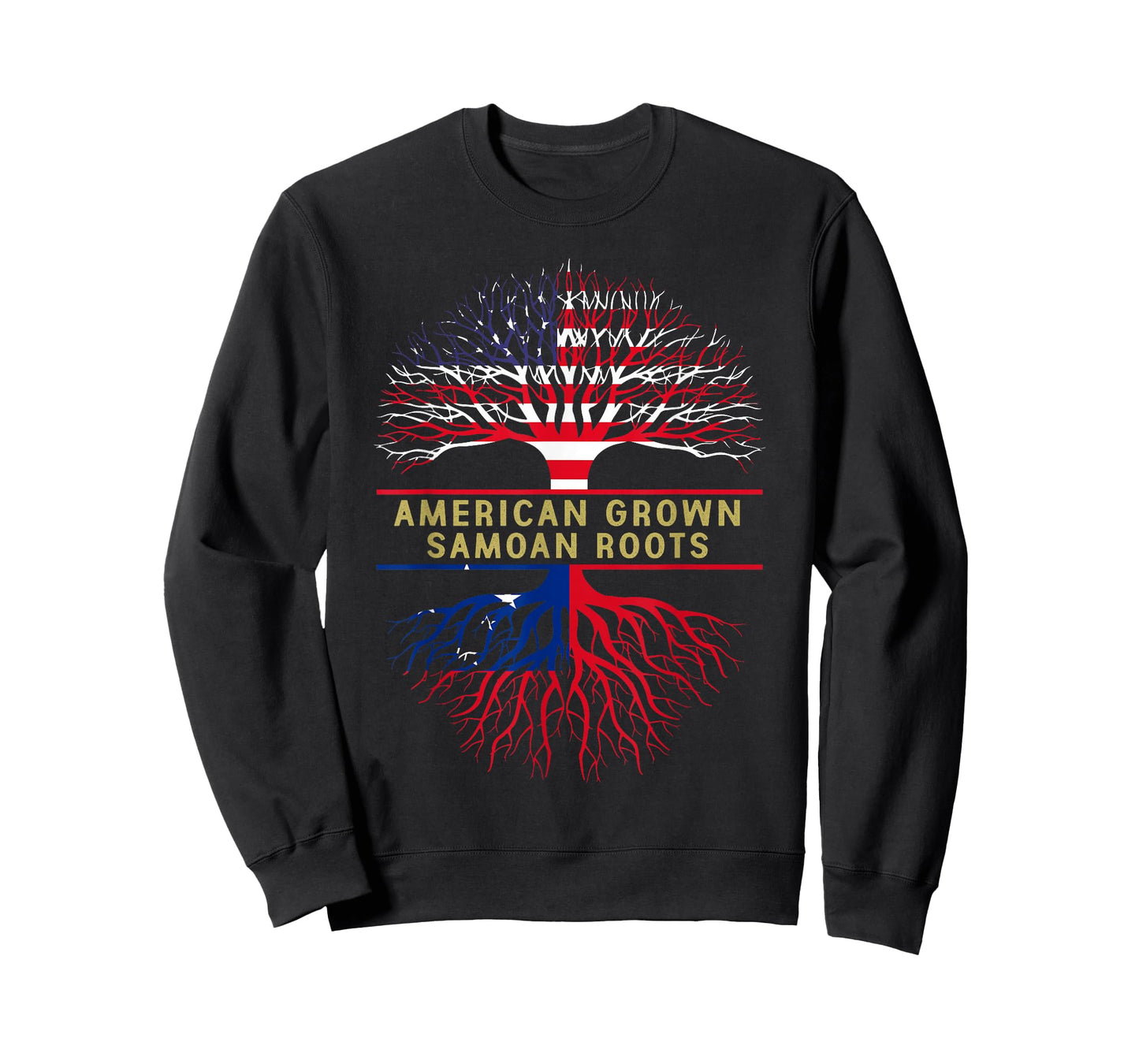 American Grown Samoan Roots America Samoa Tree Flag T-Shirt