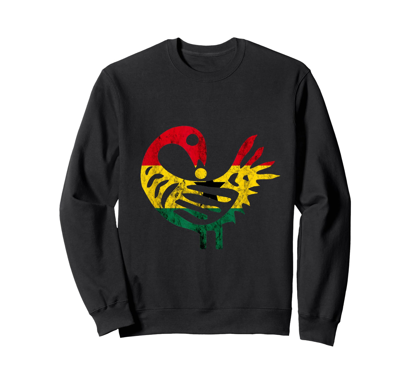 Sankofa African Bird Ghanese Flag Pride Juneteenth Ghana T-Shirt