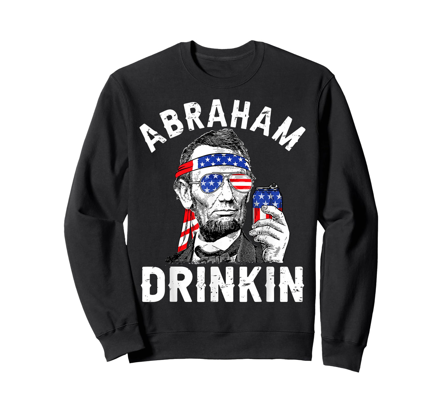 4th of July Abraham Drinking Merica Abe Lincoln Beer Lover T-Shirt