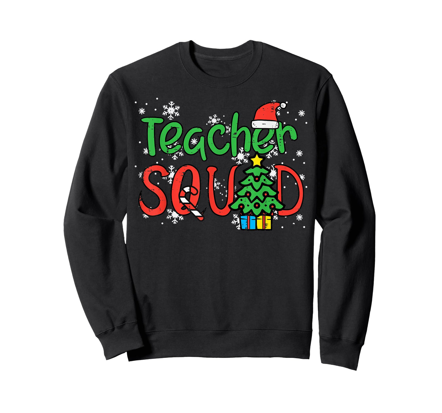 Christmas Teacher Squad Funny Xmas Teachers Crew Men Women T-Shirt