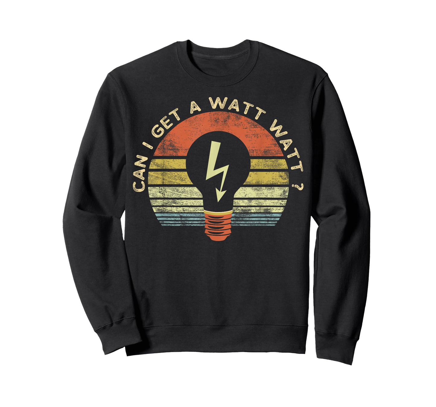 Funny Electrician Gifts Can I Get A Watt Watt Retro Vintage T-Shirt