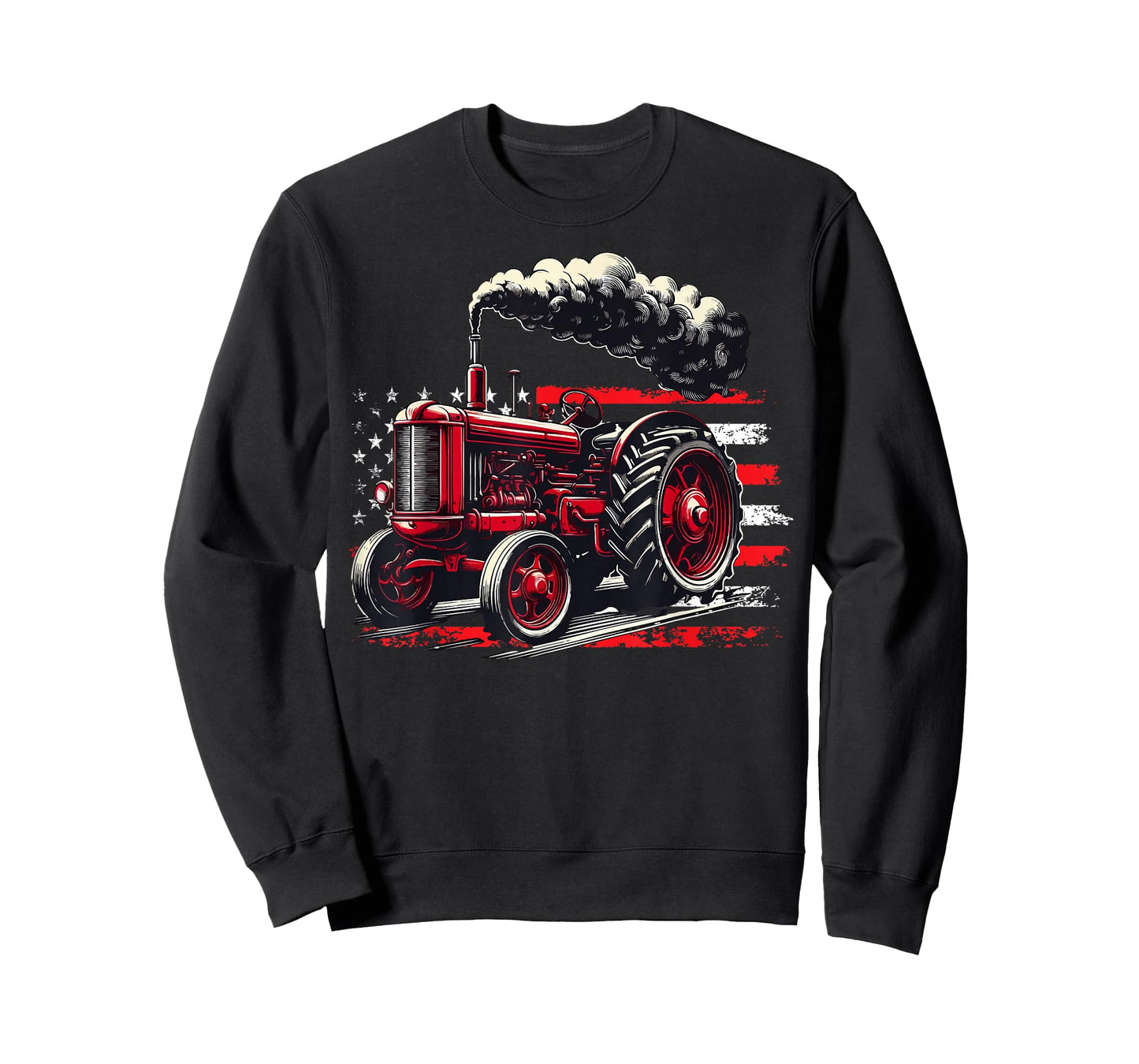 American Farmer Tractor American Flag Patriotic USA Farm T-Shirt