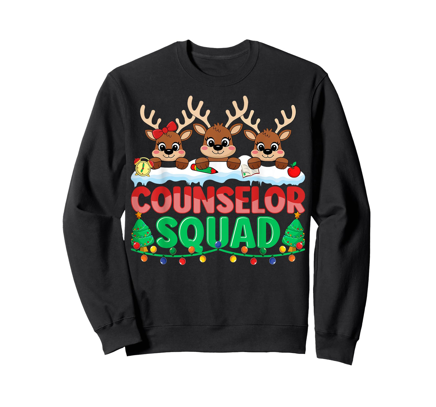 Counselor Squad Reindeer Xmas School Counselor Christmas T-Shirt