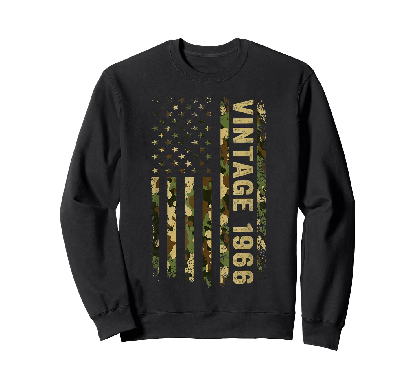 Vintage 1966 60th Birthday American Flag 60 Years Old Men T-Shirt