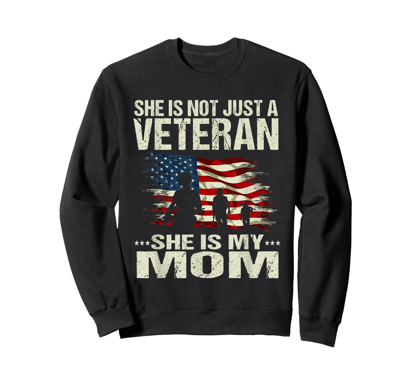 Female Veteran's Kids - She is not just a veteran She's Mom T-Shirt