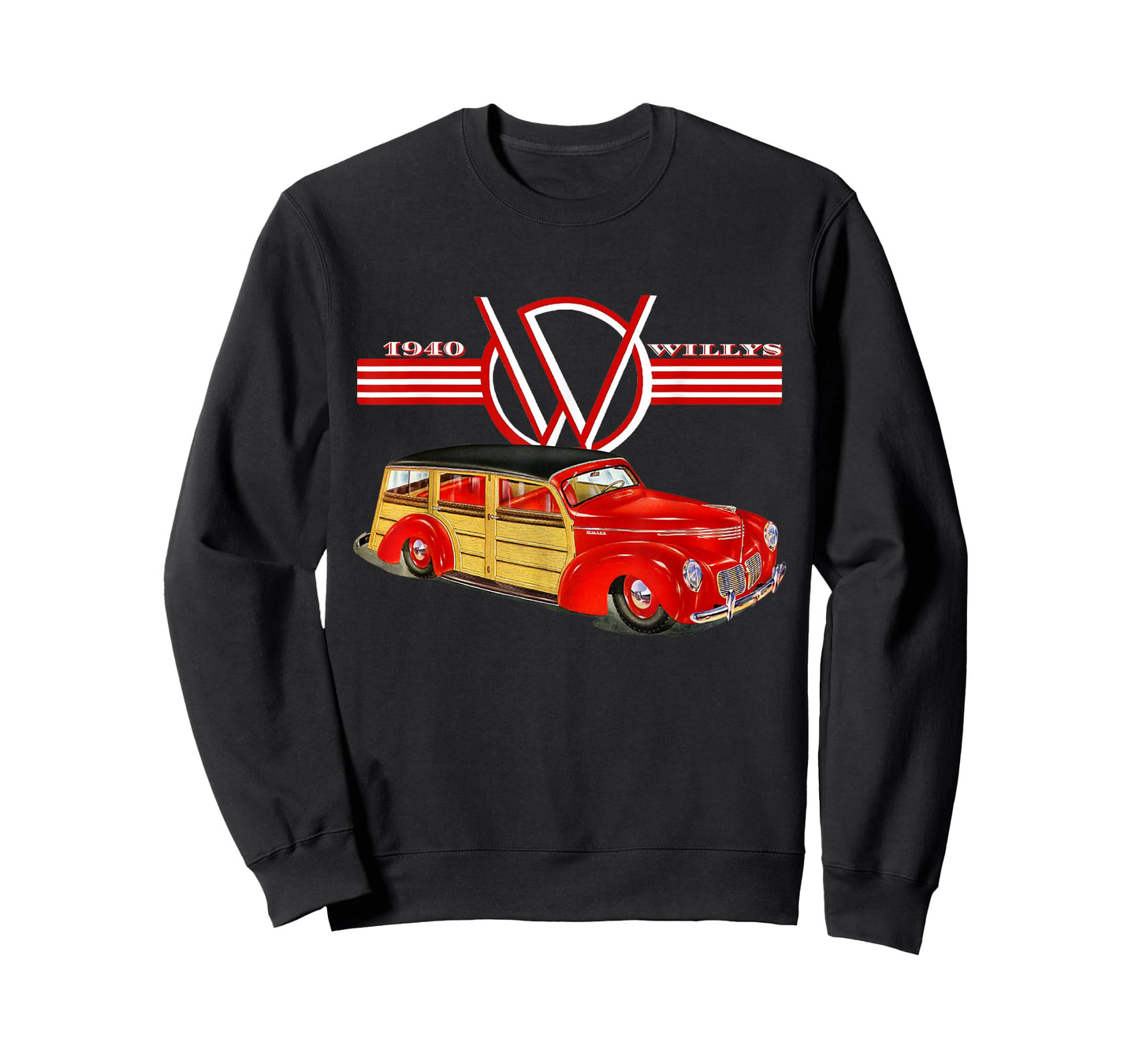 1940 Willys Hot Rod Woody Station Wagon Deluxe Model T-Shirt