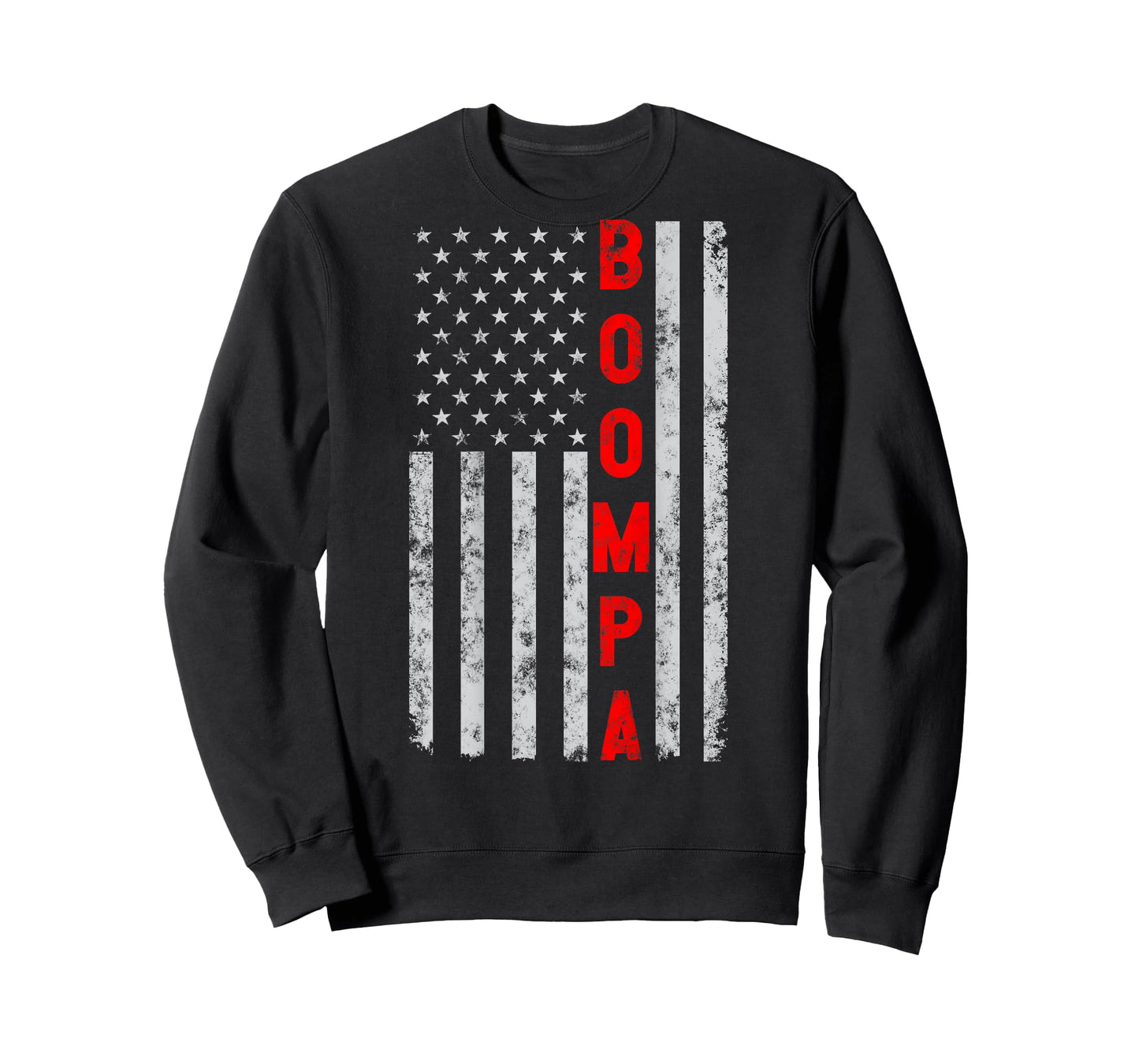 Boompa Fathers Day Vintage Patriotic Grandpa American Flag T-Shirt