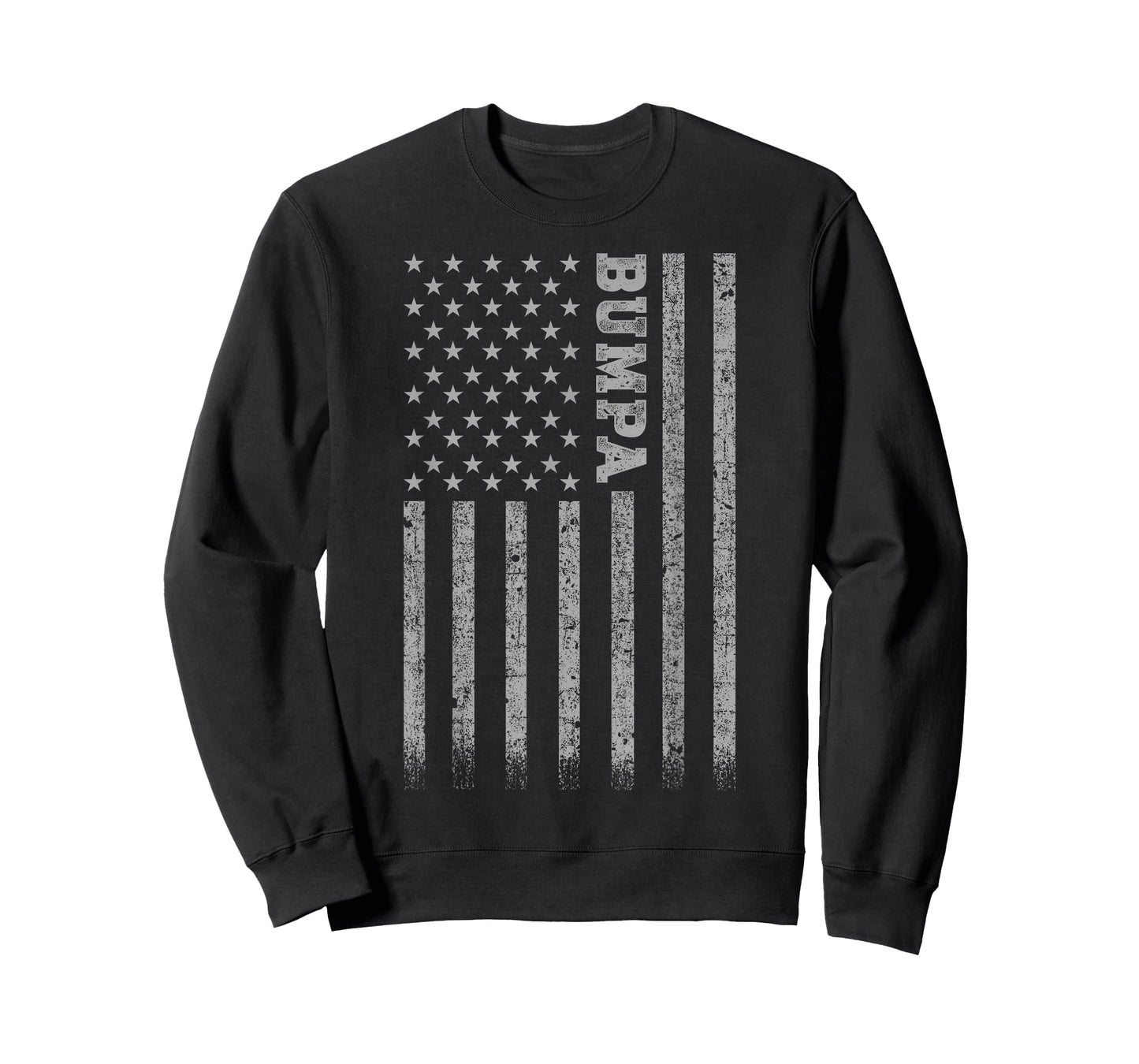 Gifts For Bumpa Bumpa American Flag T-Shirt - Black, Unisex, Short Sleeve, T-Shirt, Patriotic, Casual, Modern, American Flag