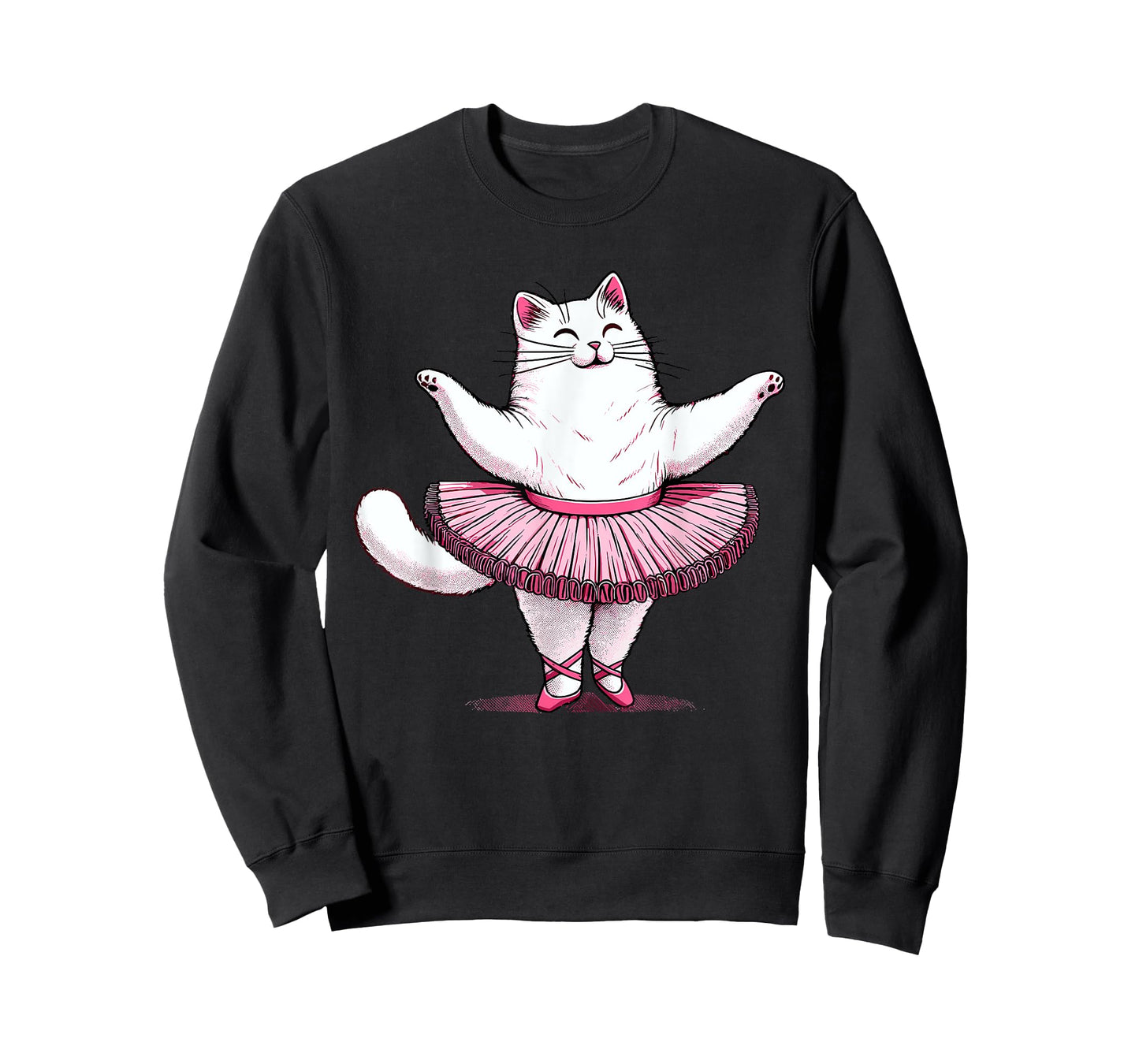 Cute Cat in Tutu Ballet Dancing Men Women Kids Funny Ballet T-Shirt