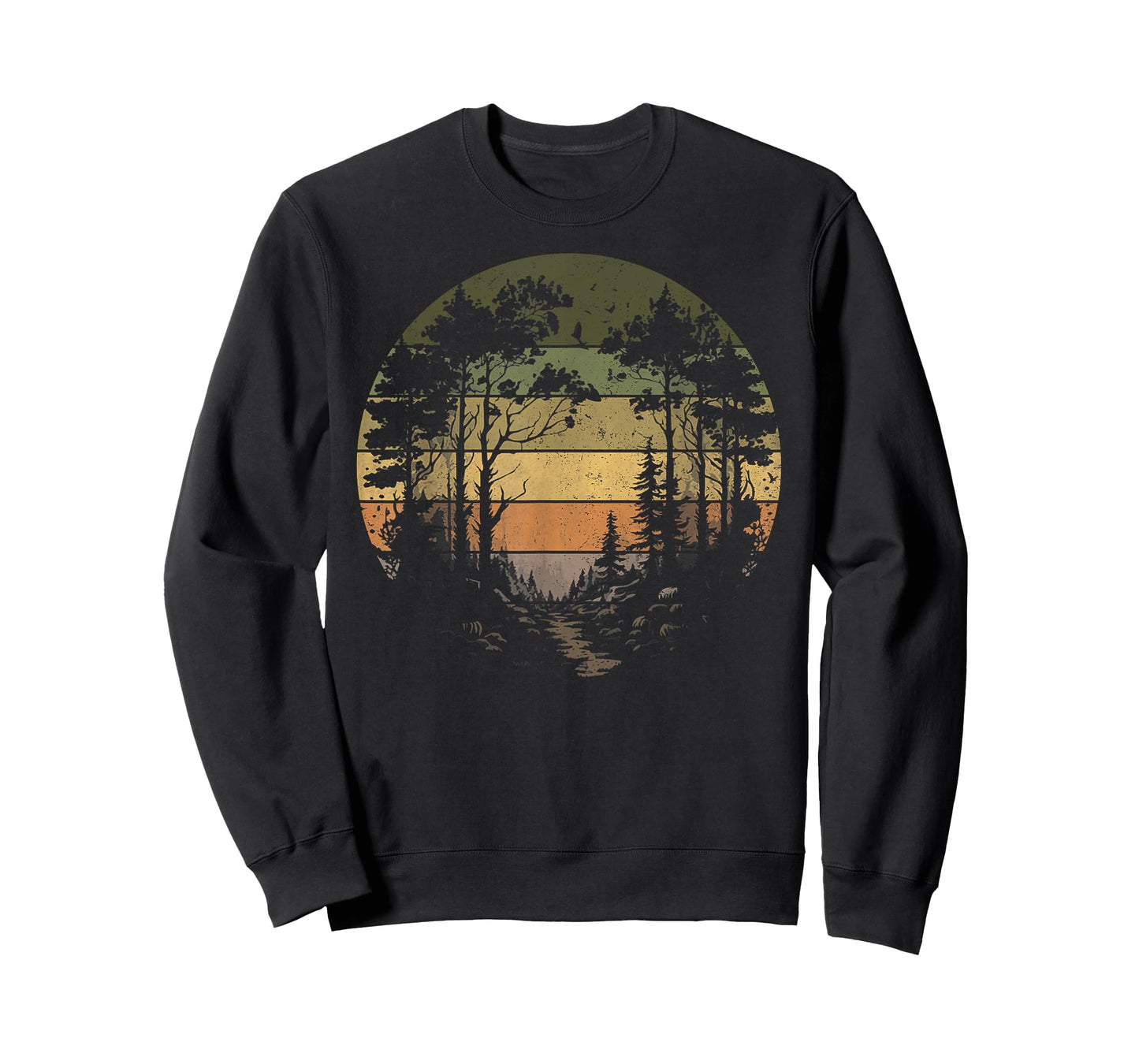 Trees Wildlife Nature Vintage Retro Forest Man Woman Girl T-Shirt