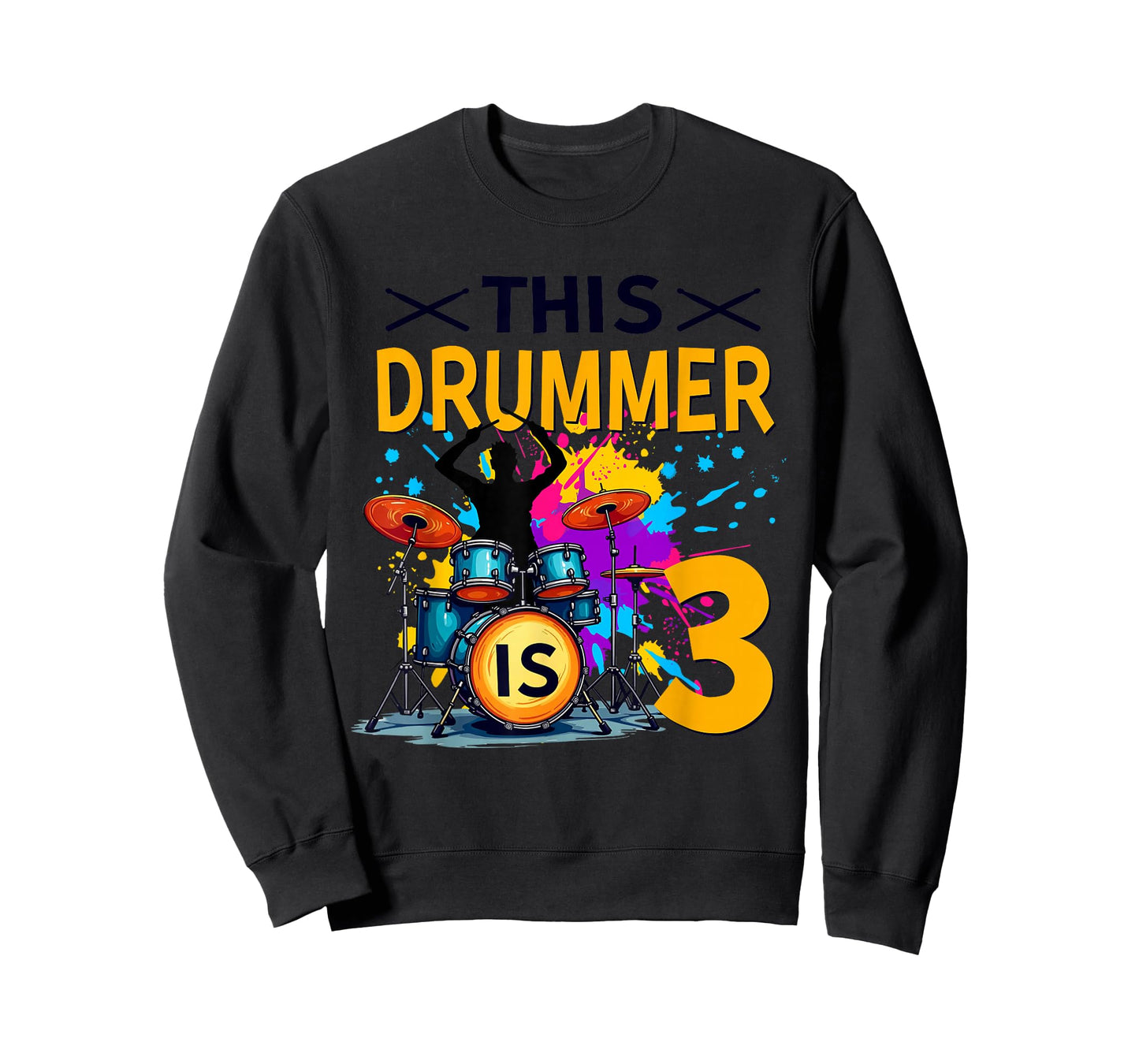 This Drummer is 3 Year Old Birthday Drumming Themed T-Shirt