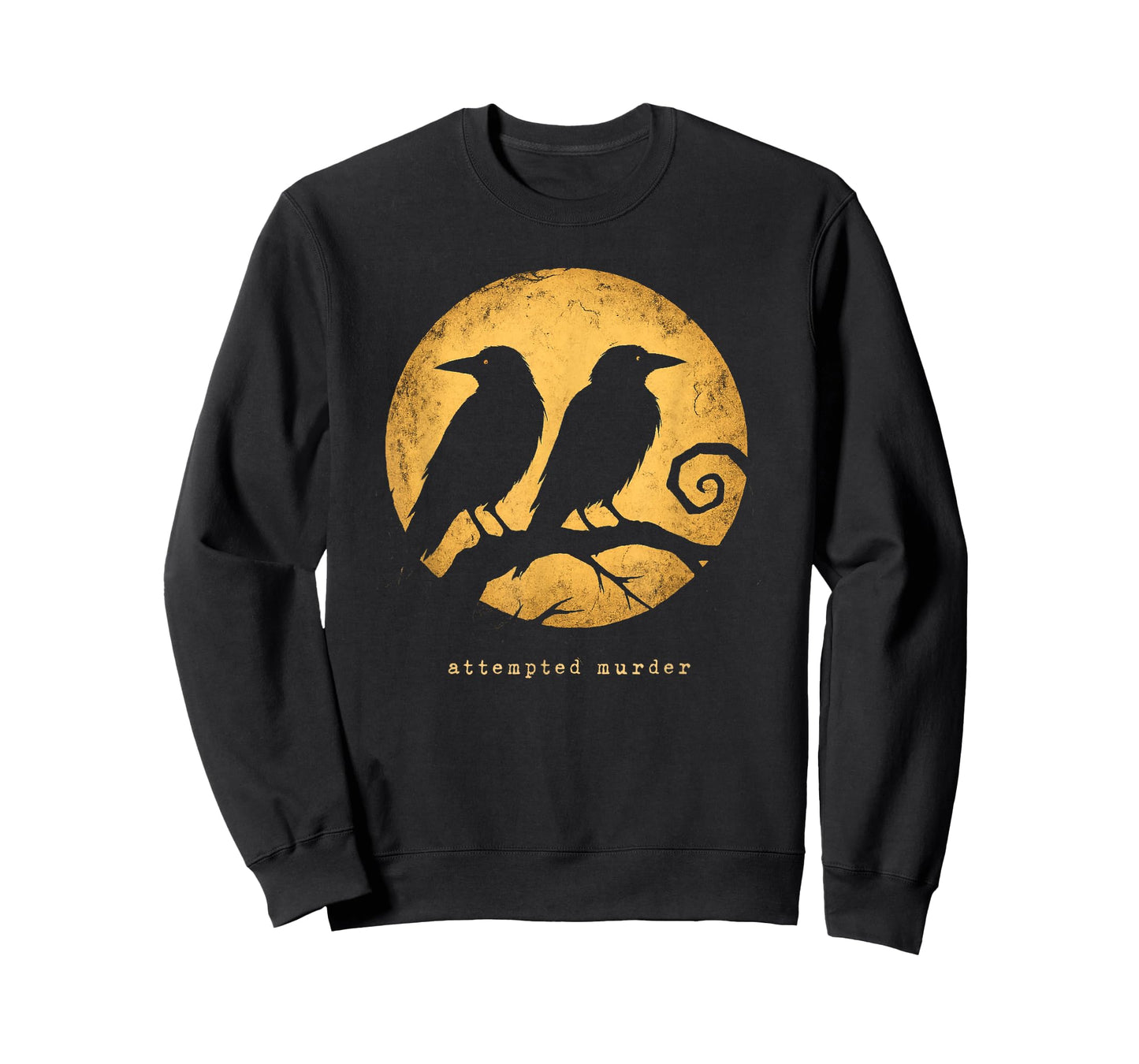 Attempted Murder Funny Group of Crows Puns Birds Nature Pun T-Shirt