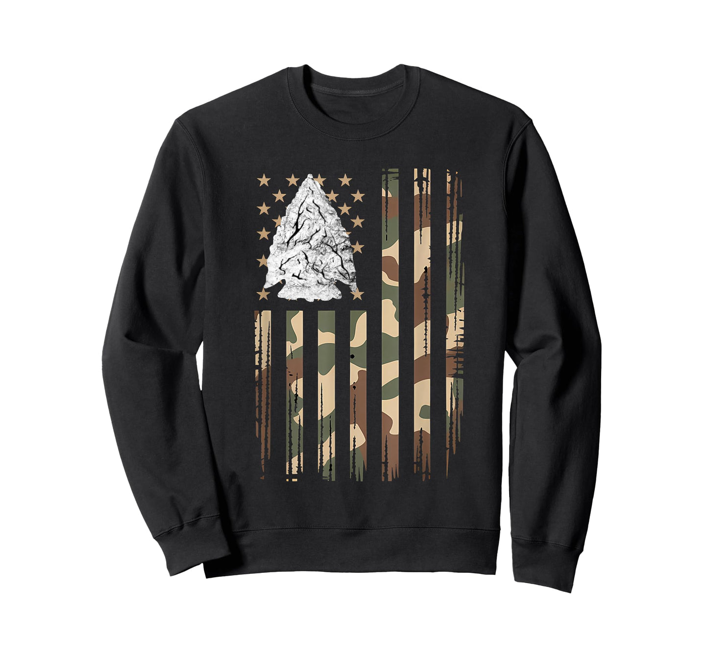Arrowhead Hunter American Flag Arrowhead Hunting T-Shirt