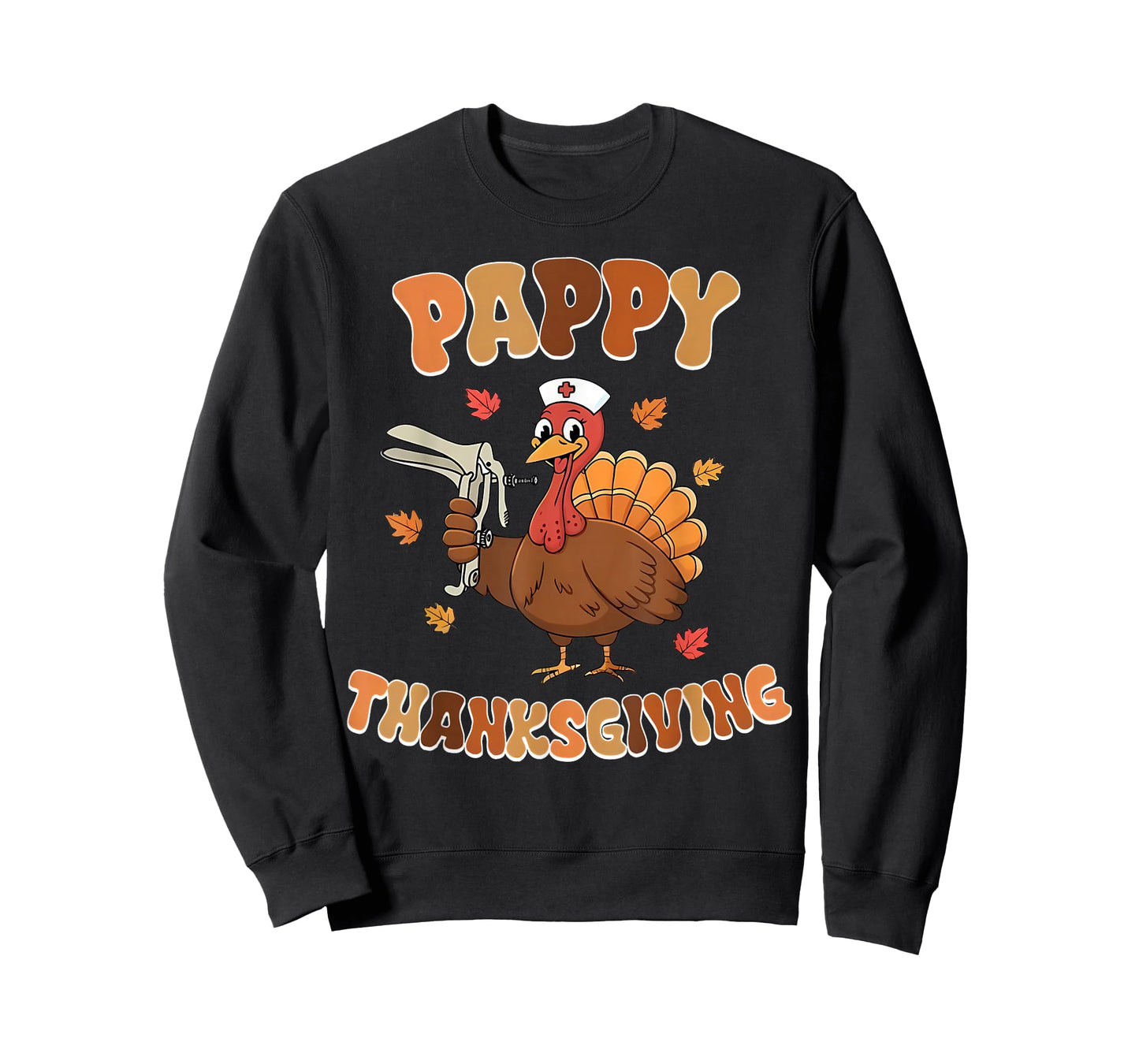 Cute Funny Turkey Nurses Pappy Thanksgiving OBGYN Speculum T-Shirt