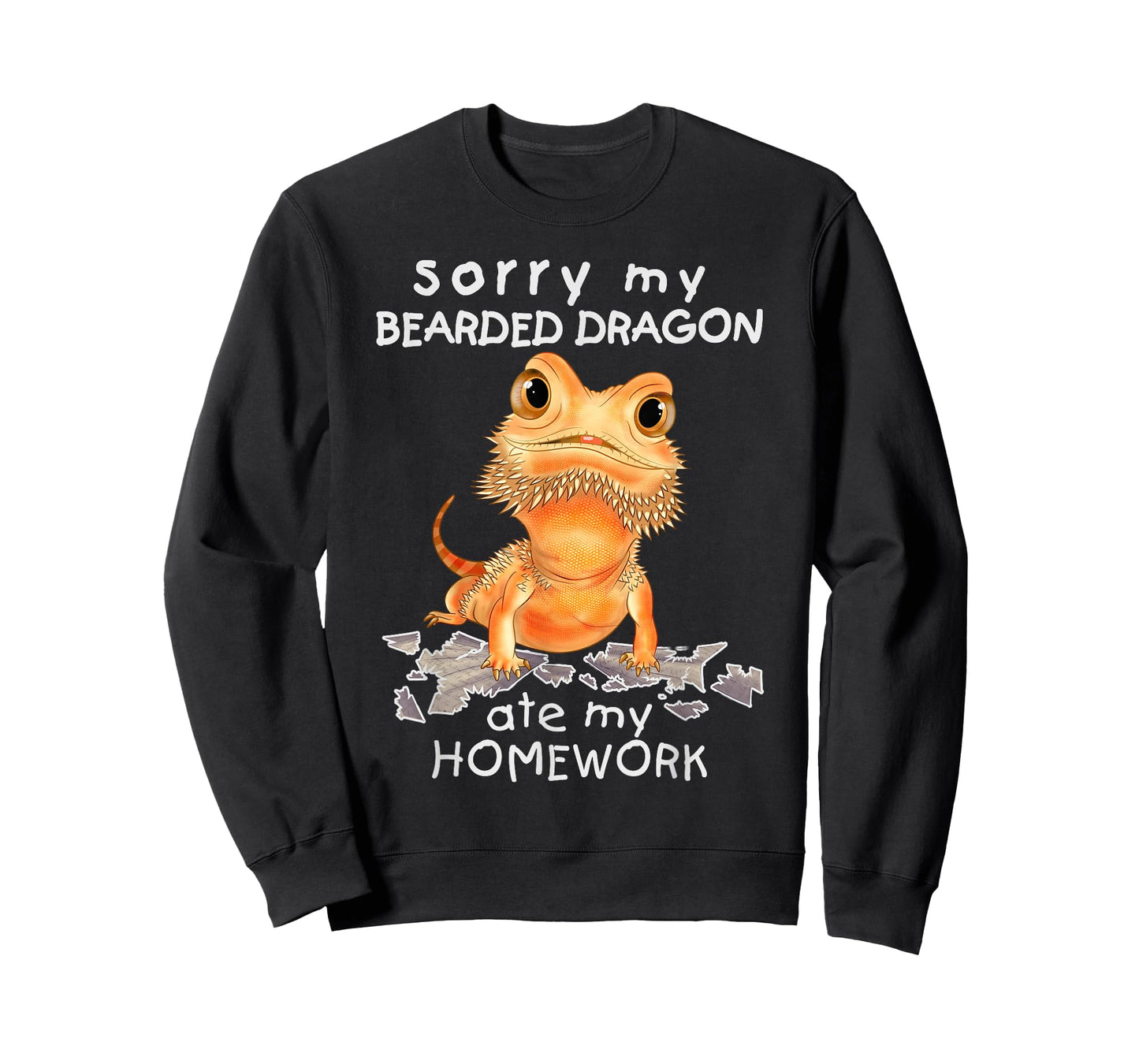 Funny Bearded Dragon Cute Lizard Beardie Ate My Homework T-Shirt