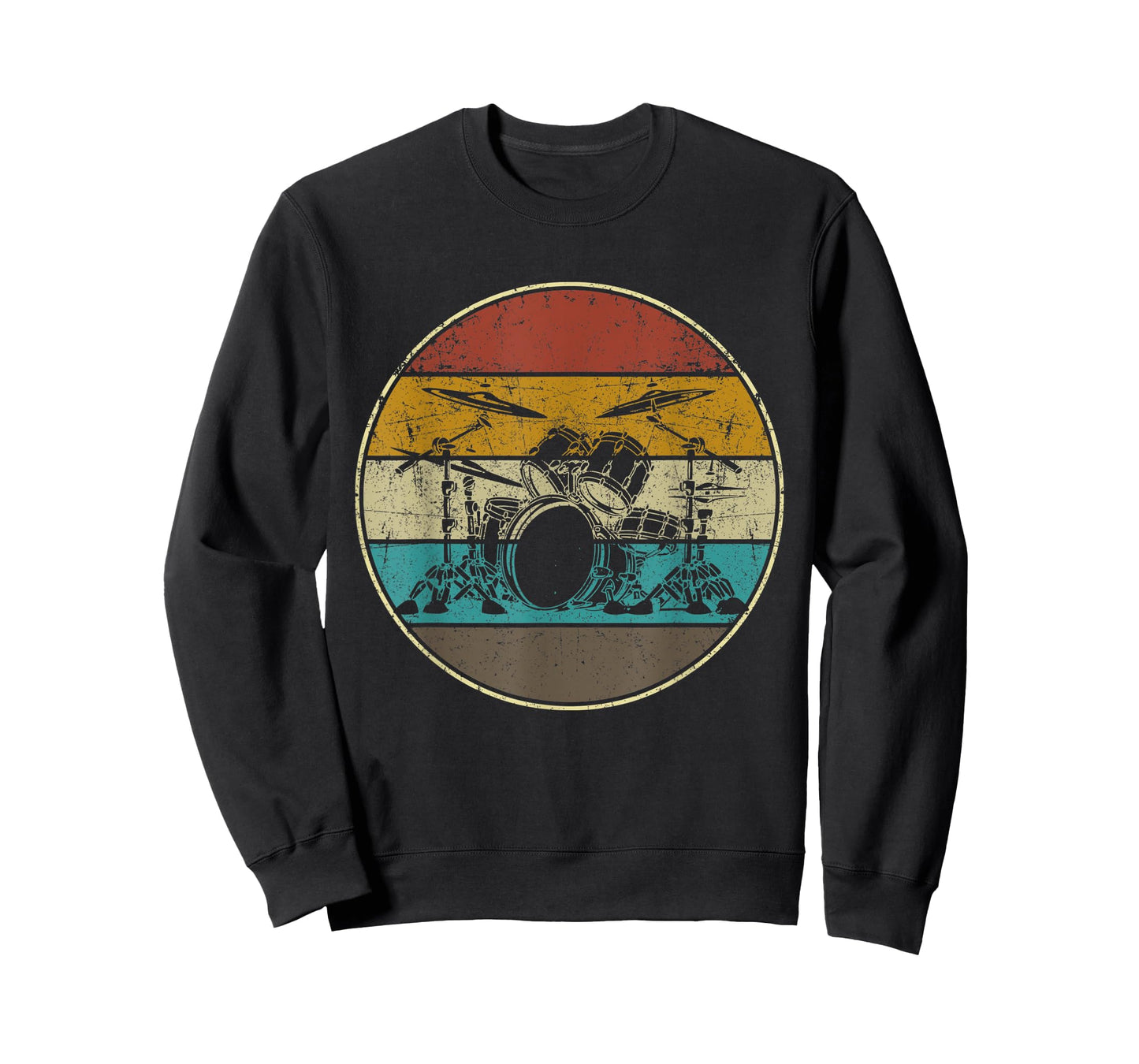 Drummer Retro Vintage Drum Set Drumset Drummers Men Drumming T-Shirt