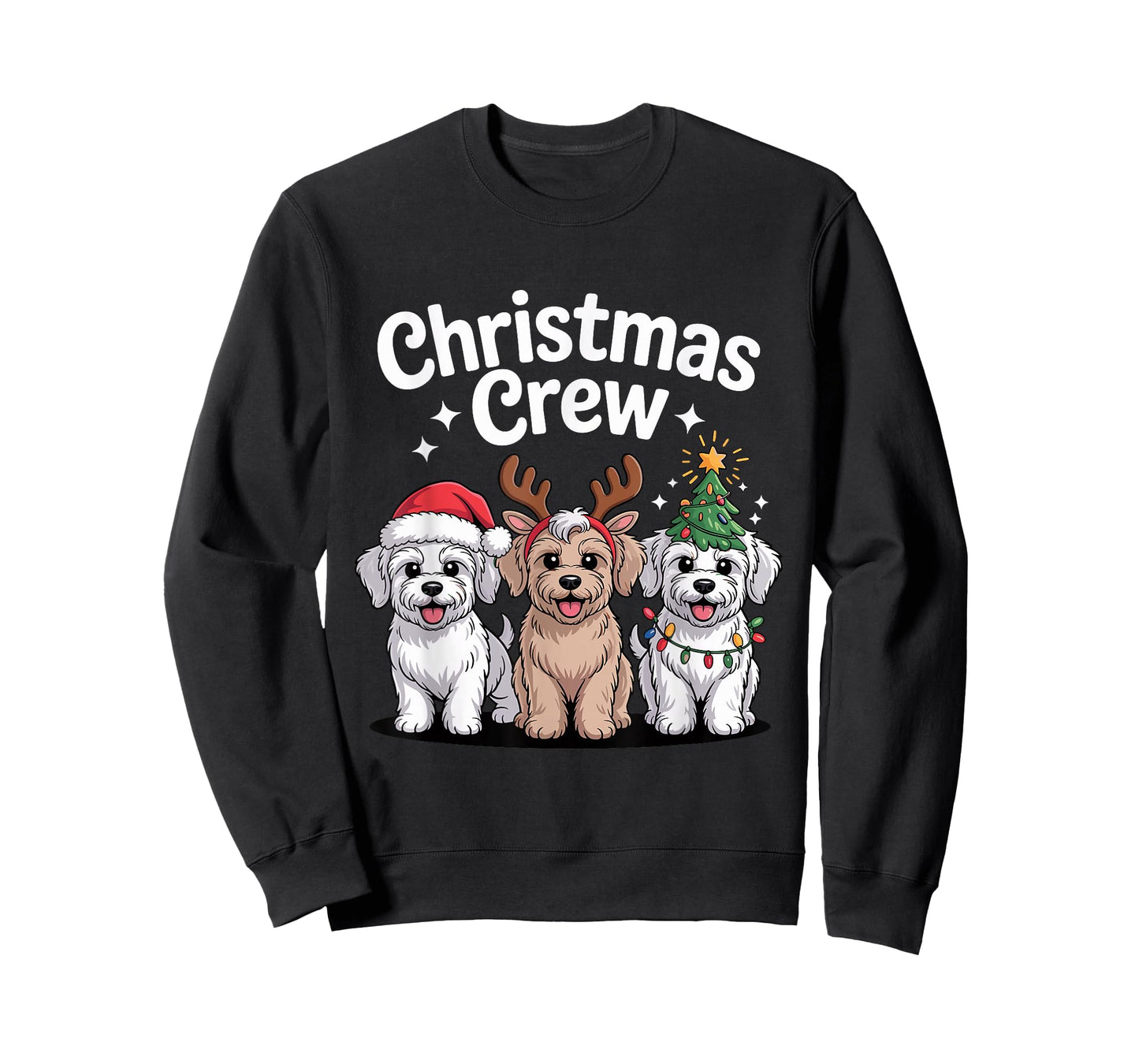 Christmas Crew Xmas Puppy Dog Funny Christmas Schnoodle T-Shirt