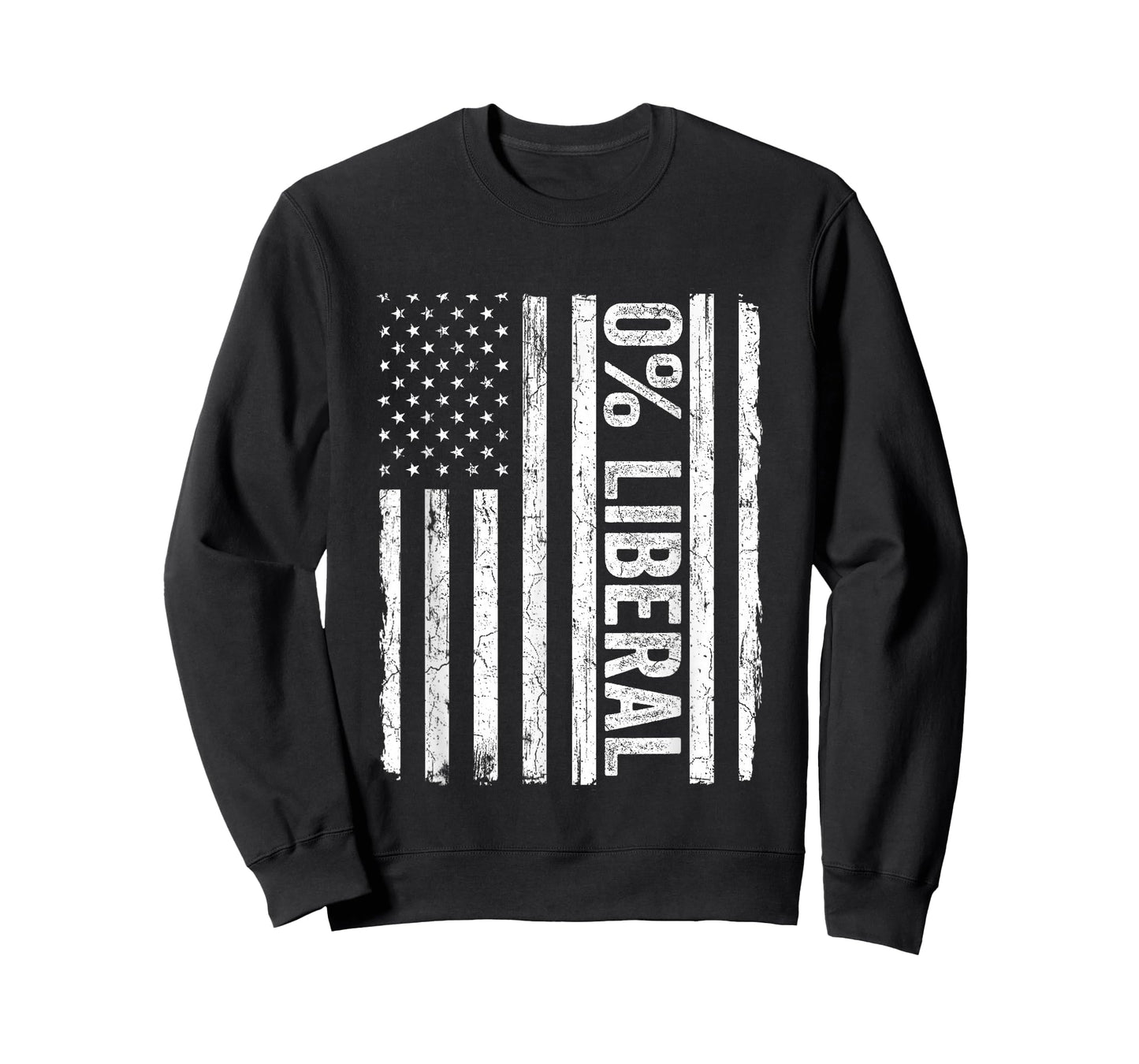 Zero Percent 0% Liberal Vintage USA Flag Pro Conservative T-Shirt