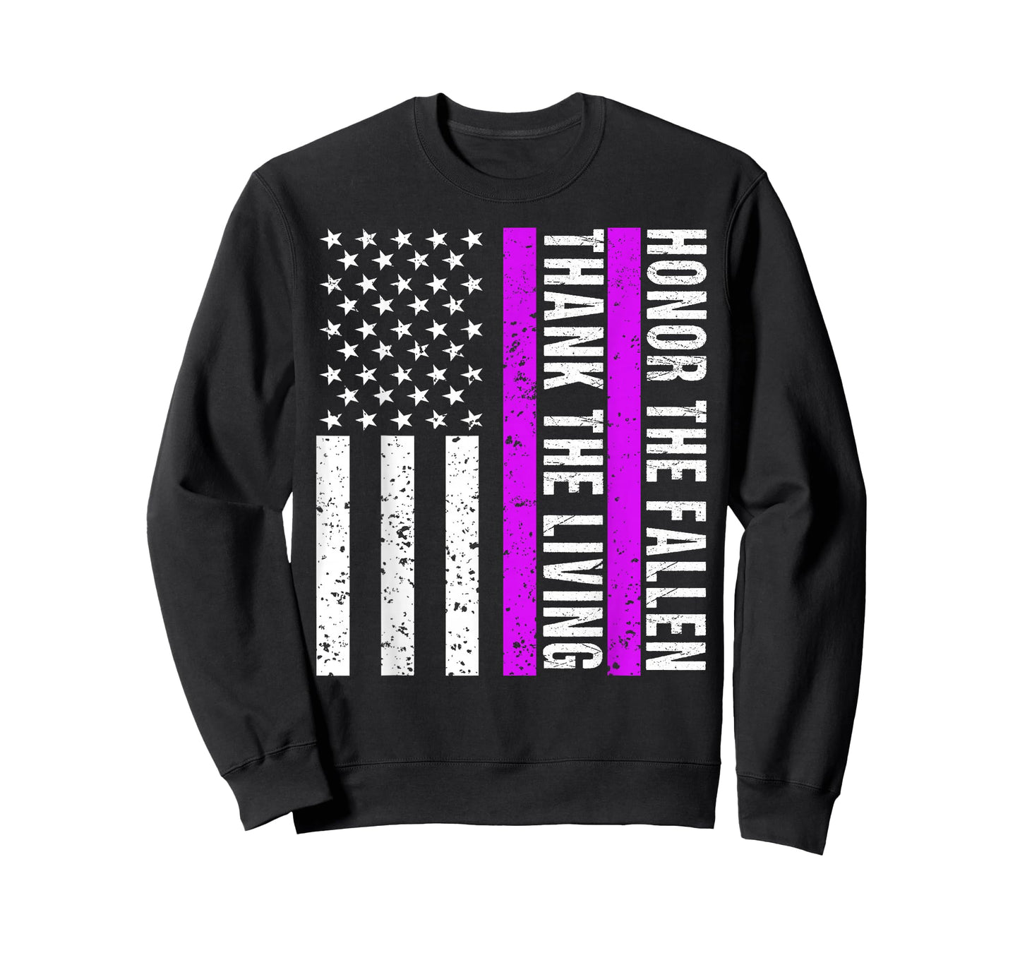 Purple Heart Day Military Veteran American Purple Heart Flag T-Shirt