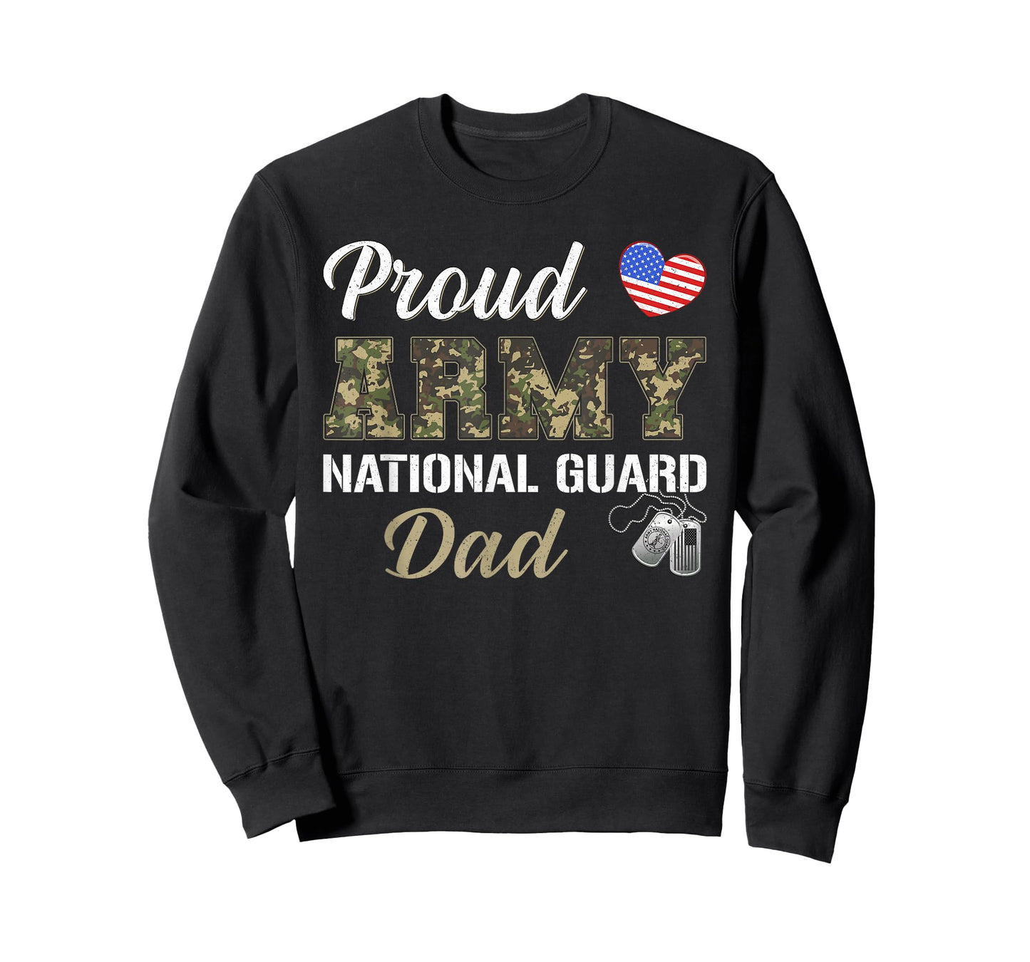 Vintage Proud Army National Guard Dad Military Pride Costume T-Shirt