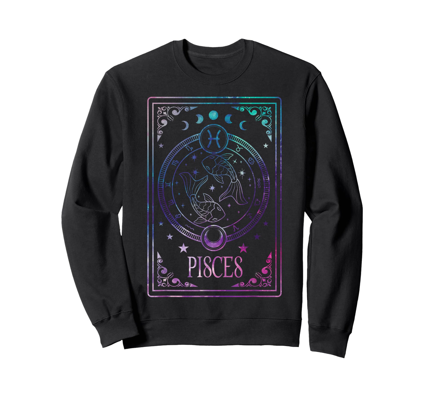 Fish Tarot Card February March Birthday Astrology Animal Kre T-Shirt