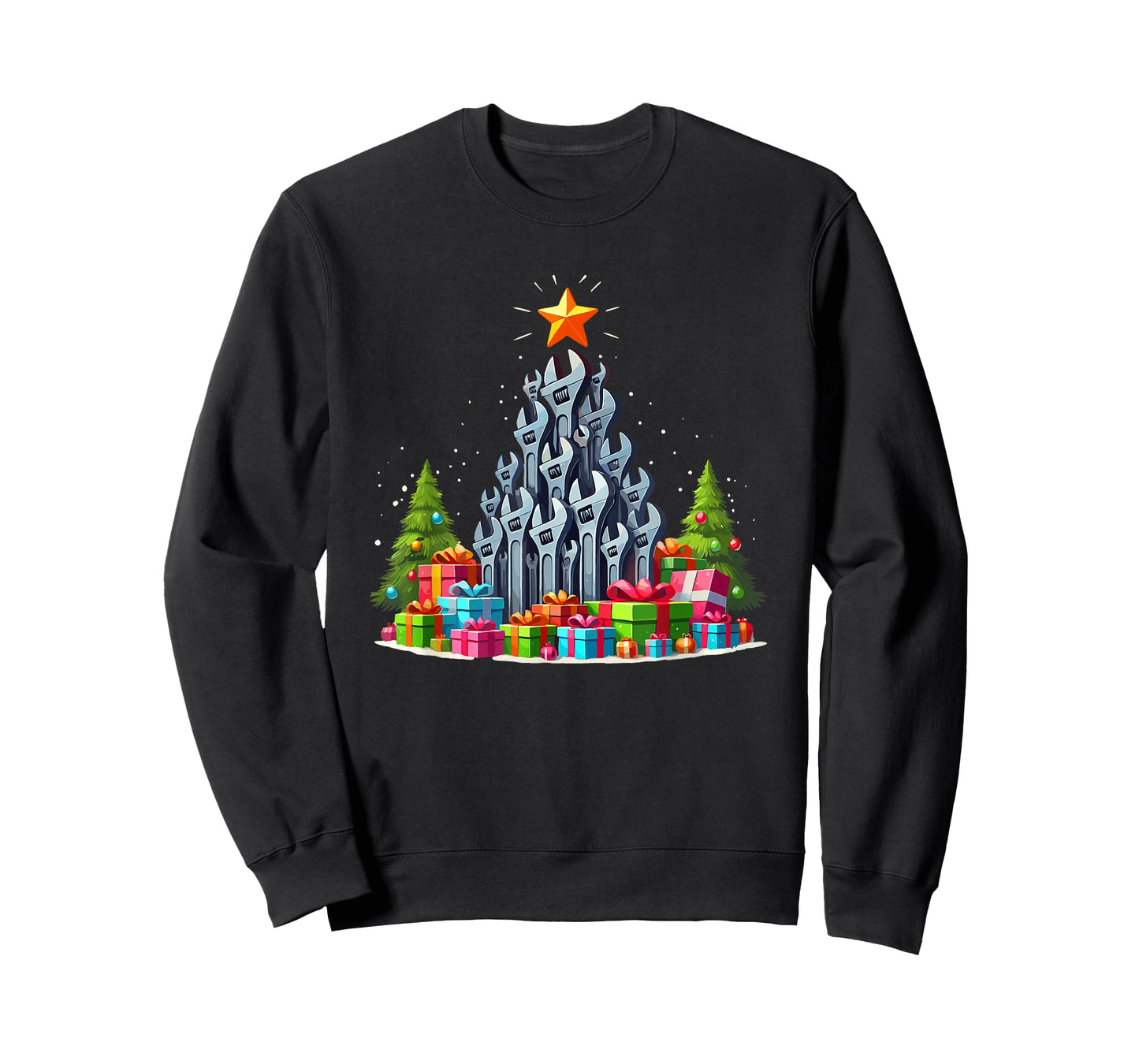 Christmas Tree Wrench Auto Mechanic Handyman T-Shirt