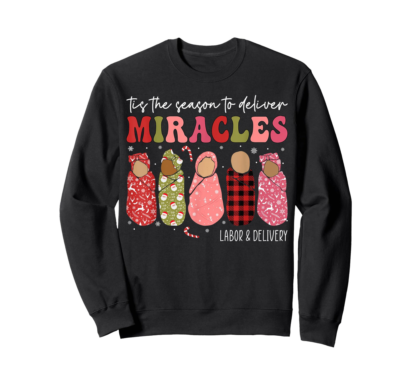 Christmas Labor and Delivery L&D Nurse Midwife Doula Xmas T-Shirt