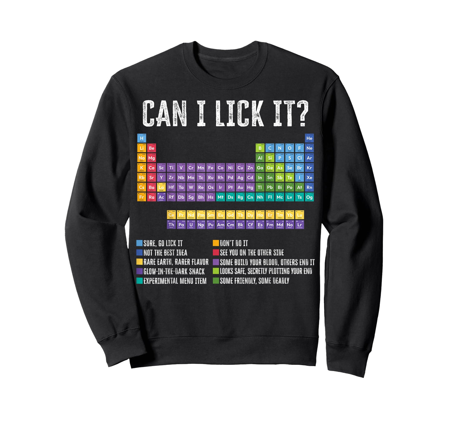 Can I Lick It Periodic Table Funny Chemistry Element Teacher T-Shirt