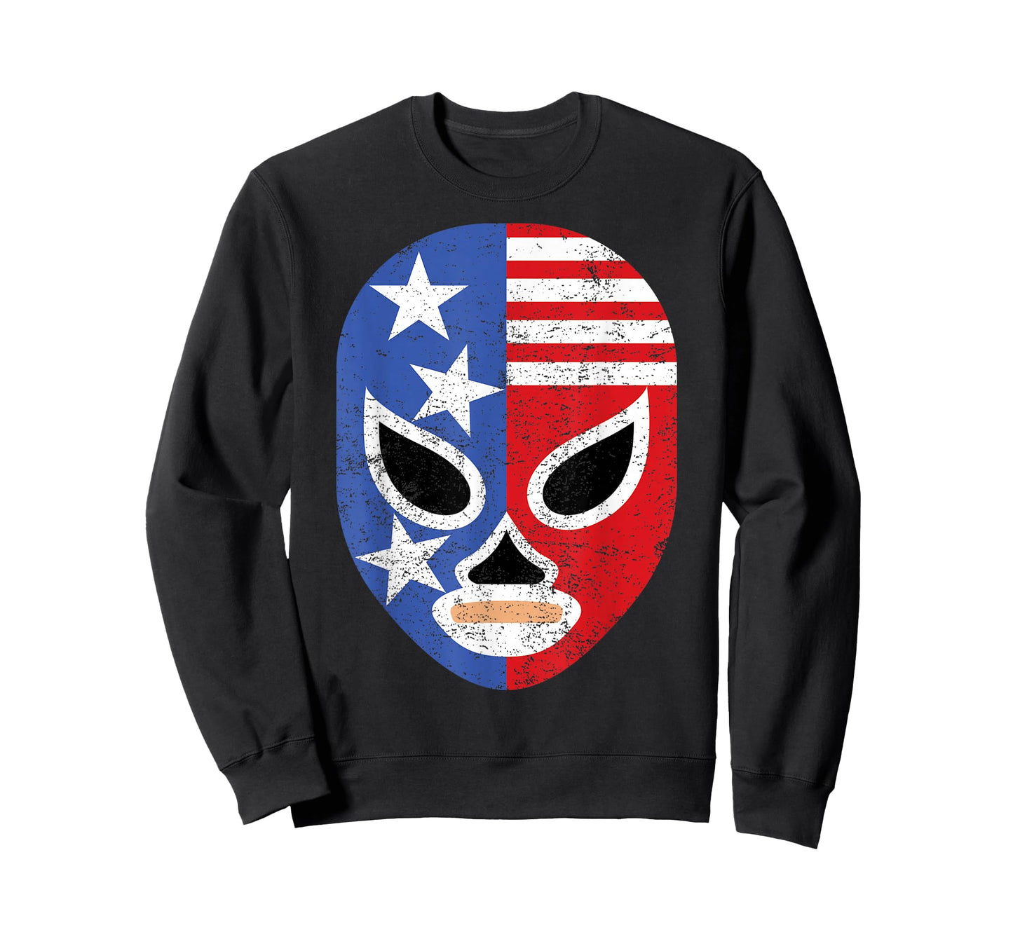 Retro USA Flag Pro Wrestling Lucha Libre Mask T-Shirt