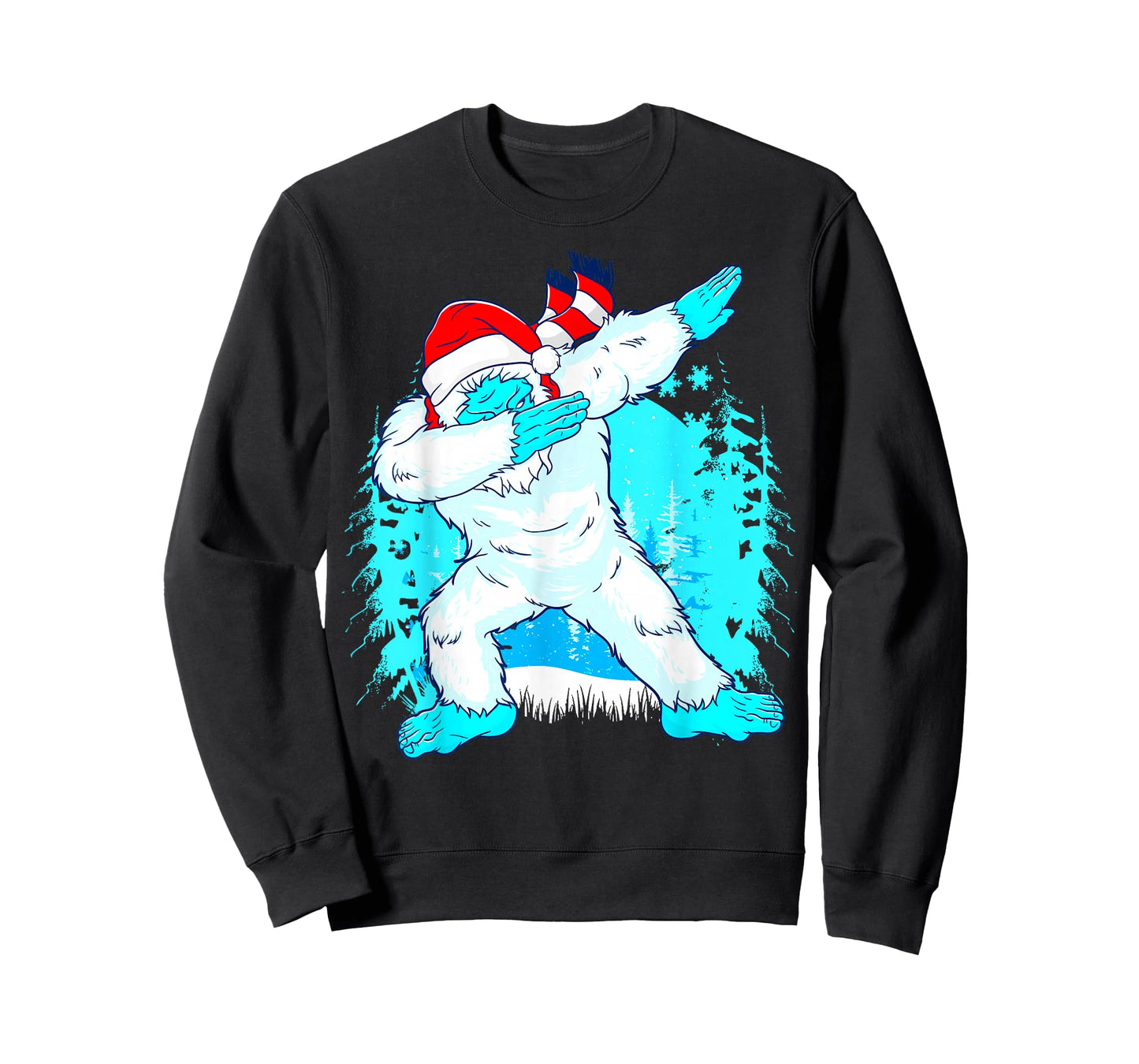 Christmas Dabbing Yeti Abominable Snowman Squatch Kids Boys T-Shirt