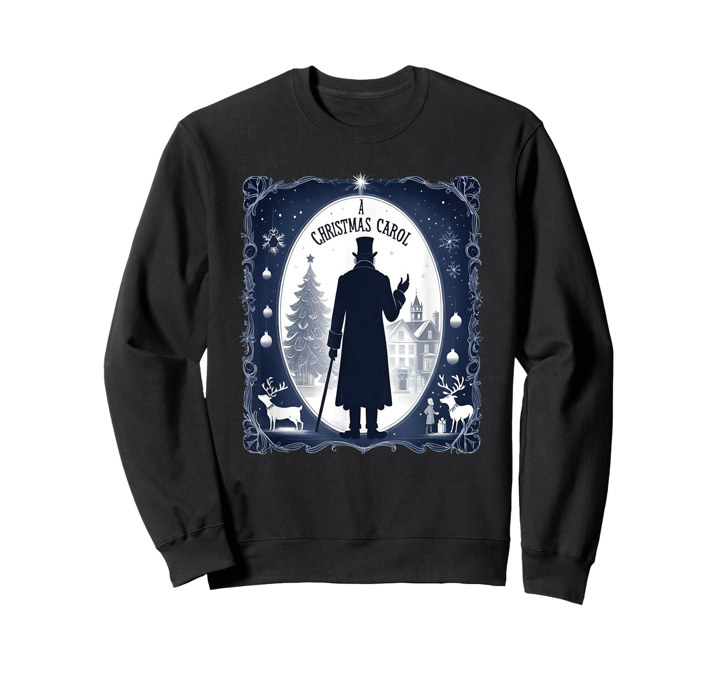 A Christmas Carol with Ebeneezer Scrooge Silhouette T-Shirt