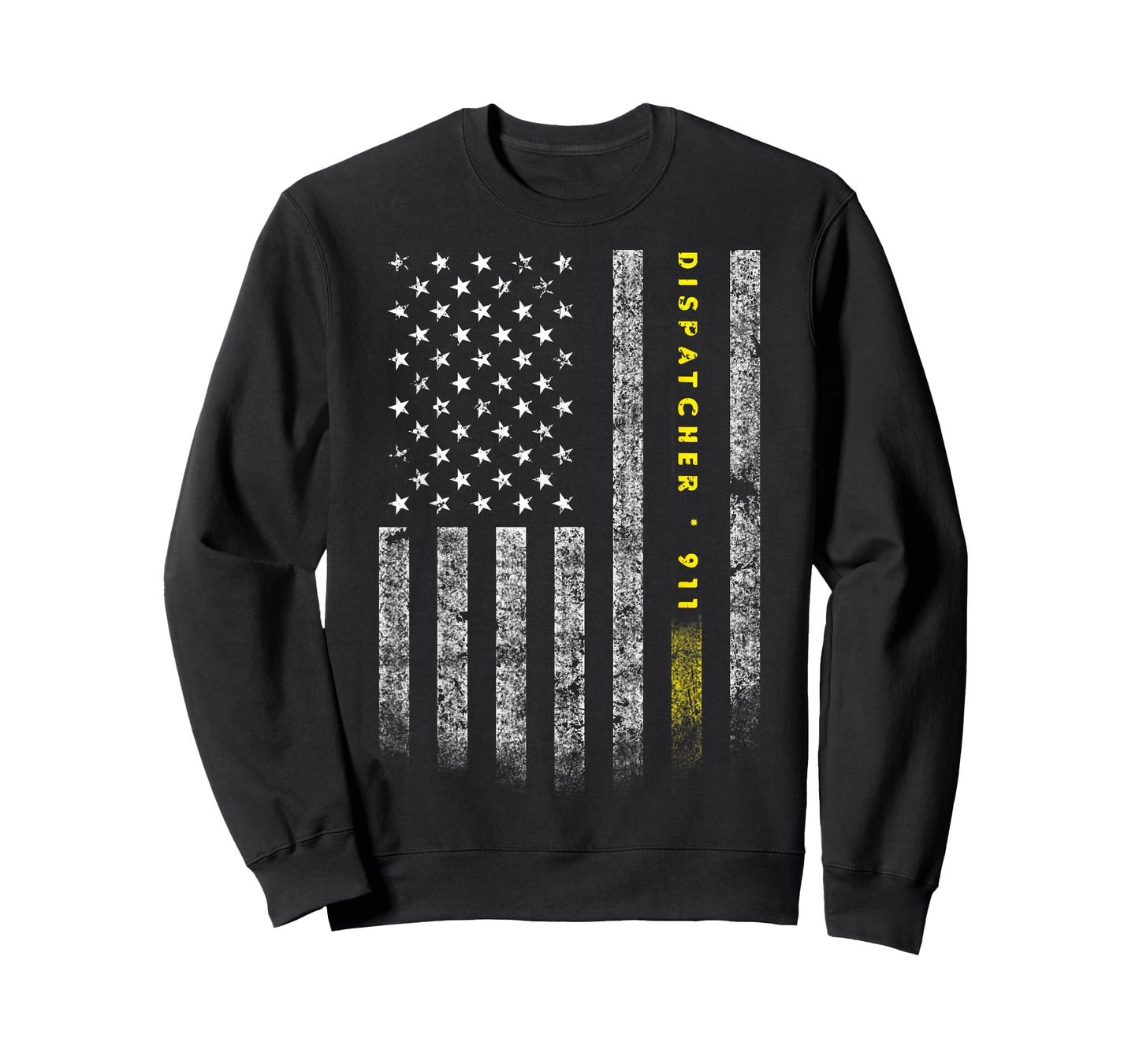 American Flag 911 Dispatcher T-Shirt gold line USA Flag Women Kids Men T-Shirt