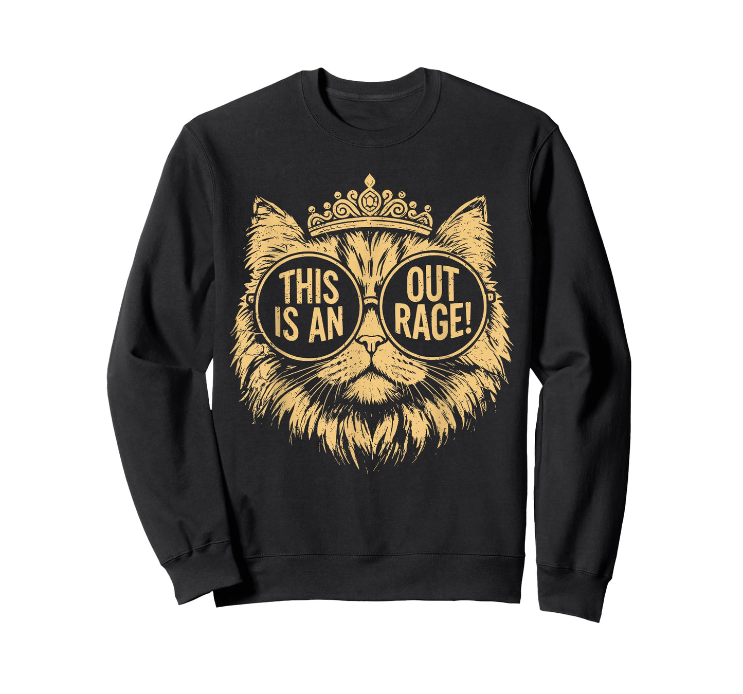 This is an Outrage Cat Meme Funny Sarcastic Quote T-Shirt
