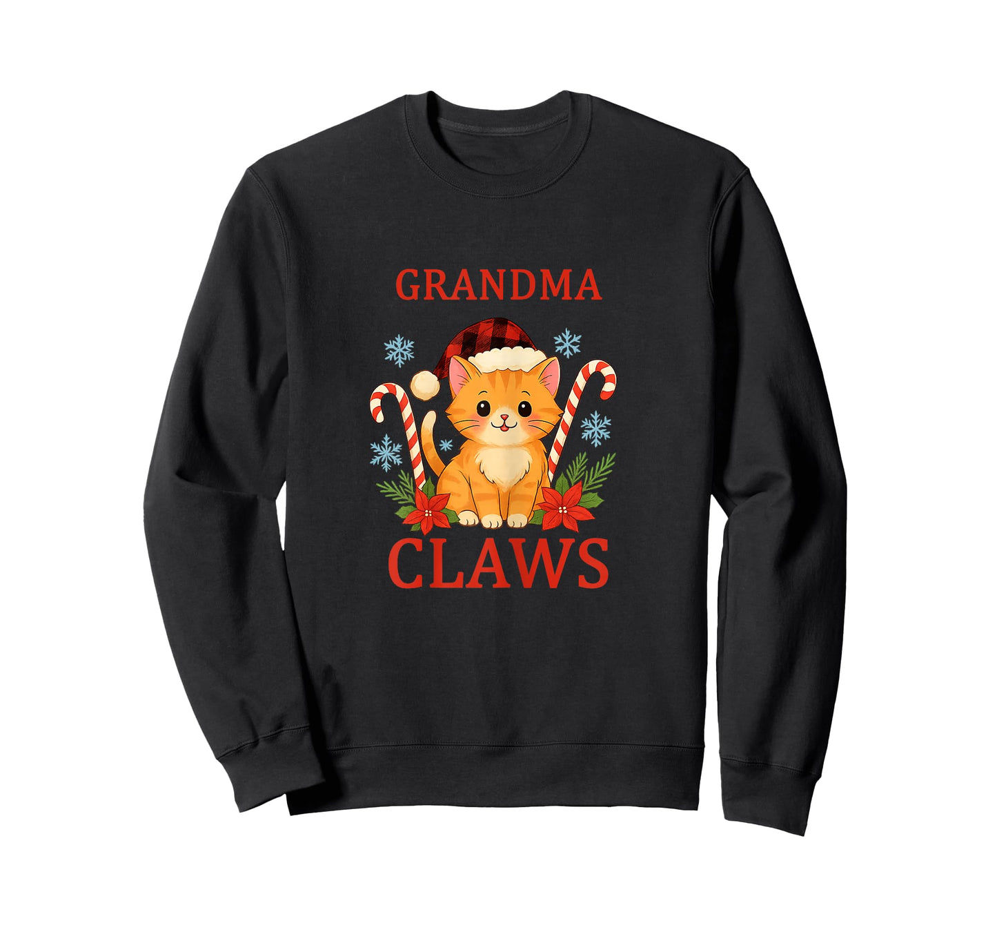 Grandma Claws Funny Christmas Cat Design for Cat Lovers T-Shirt