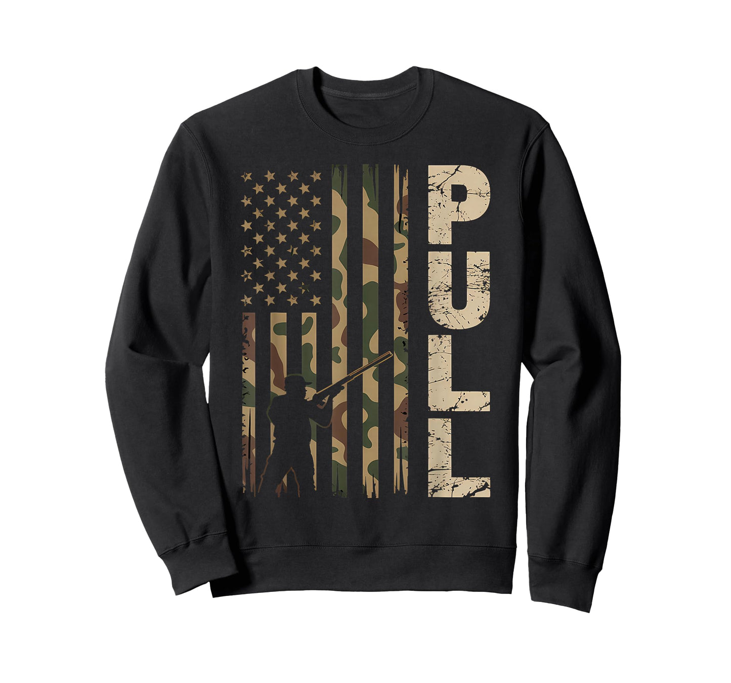 Clay Skeet Shooting Pull Skeet Trap Shooting American Flag T-Shirt