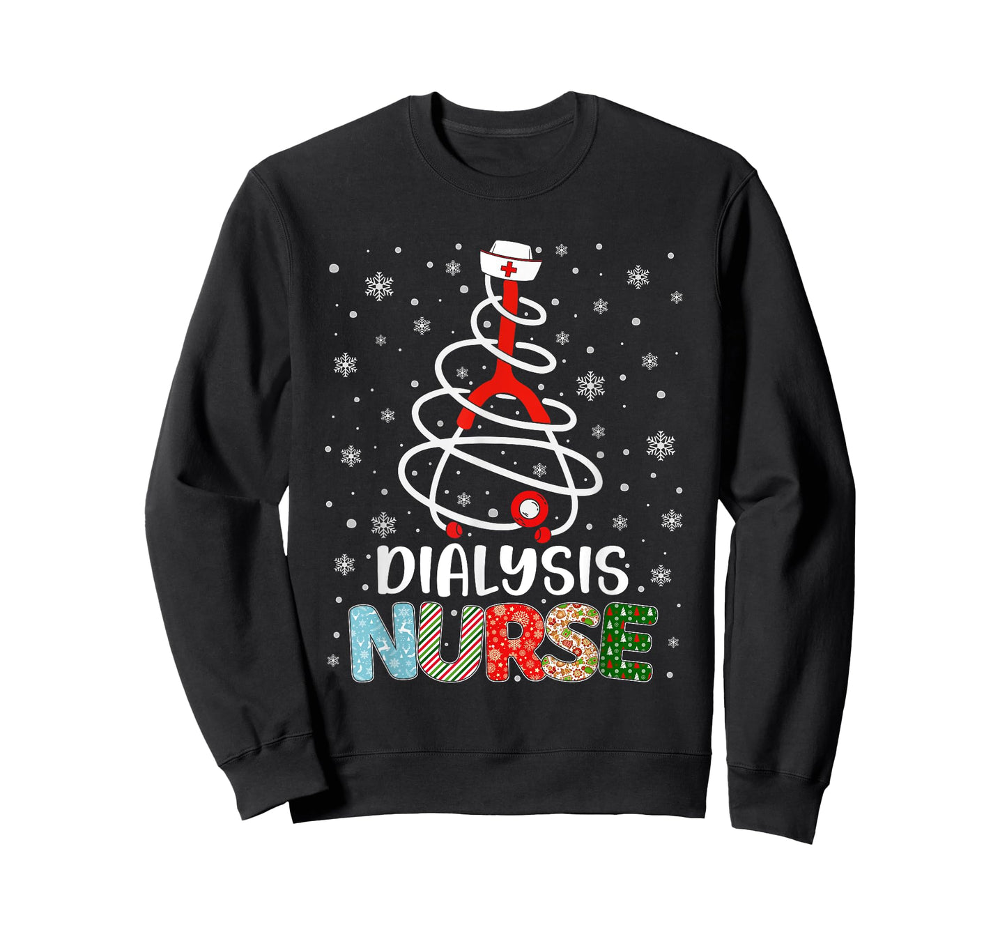 Cute Dialysis Nurse Xmas Tree Merry Christmas Nurse Nursing T-Shirt