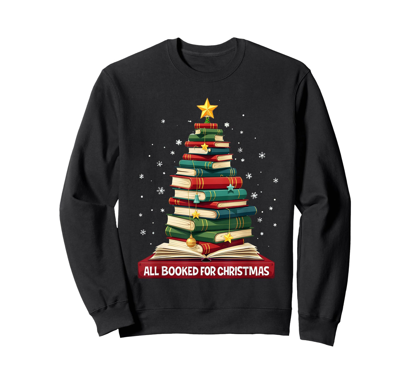 All Booked For Christmas Reading Book Lover Holiday Reader T-Shirt