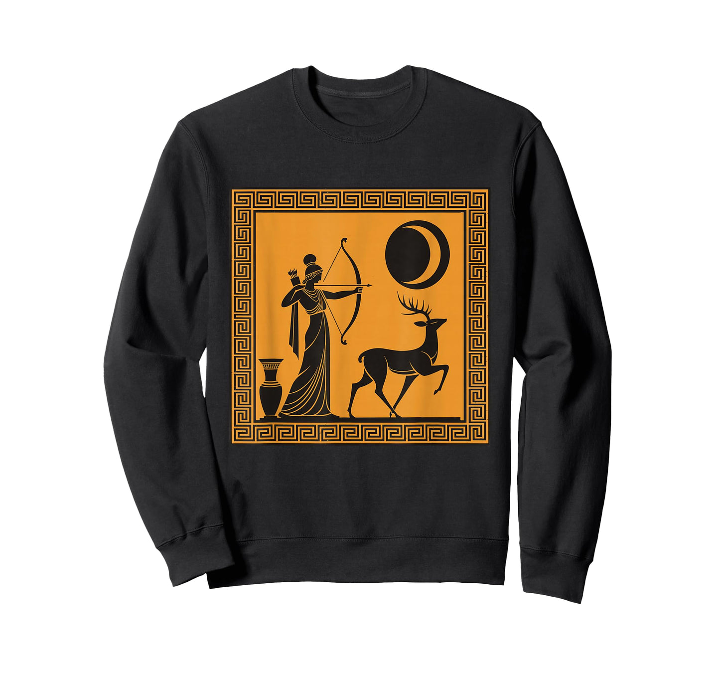 Artemis Moon Goddess Greek Mythology Ancient Art T-Shirt