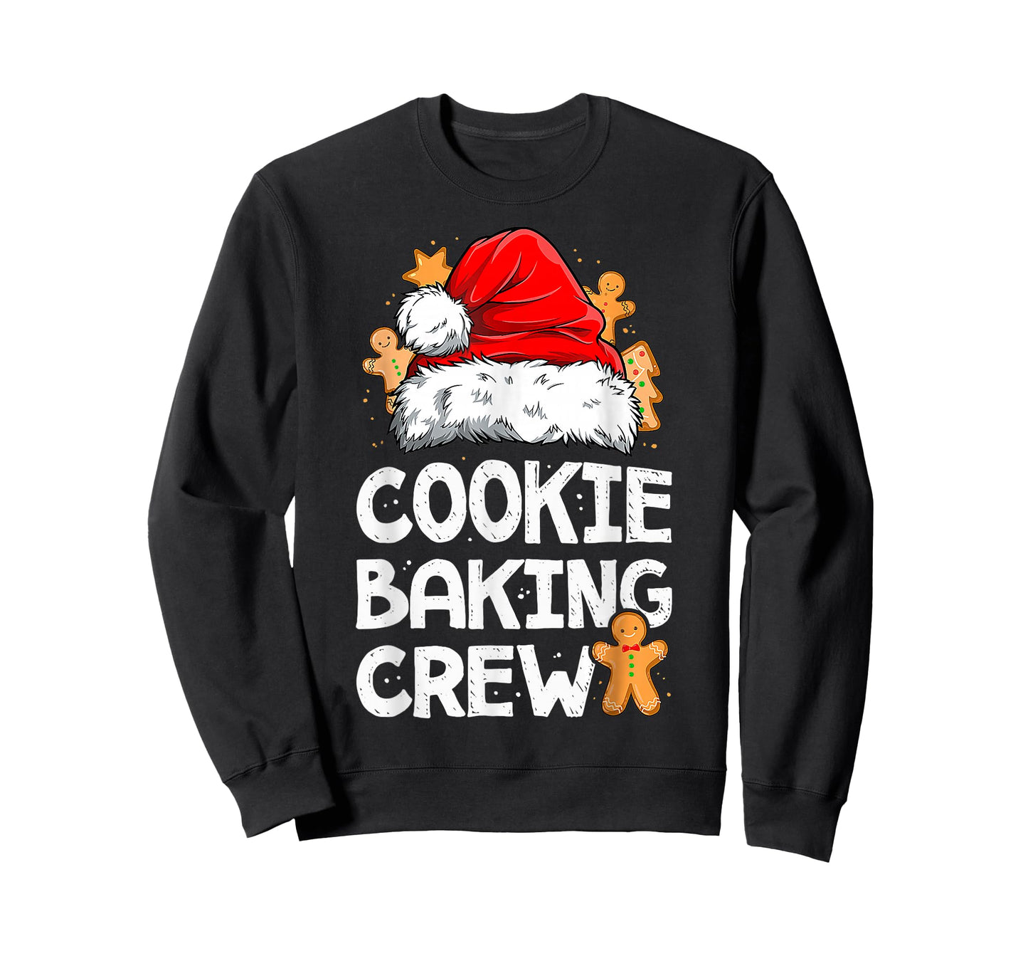 Cookie Baking Crew Funny Christmas Lights Santa Baker Cookie T-Shirt