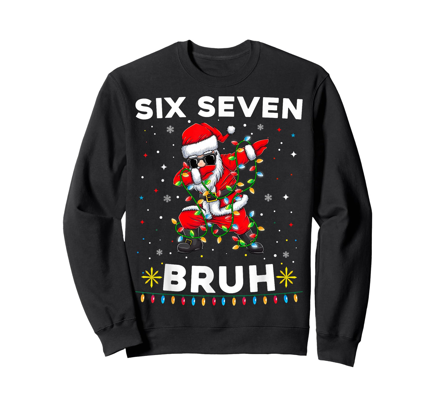 Six Seven Santa Christmas 6 7 Bruh Meme Gen Alpha Boys 67 T-Shirt